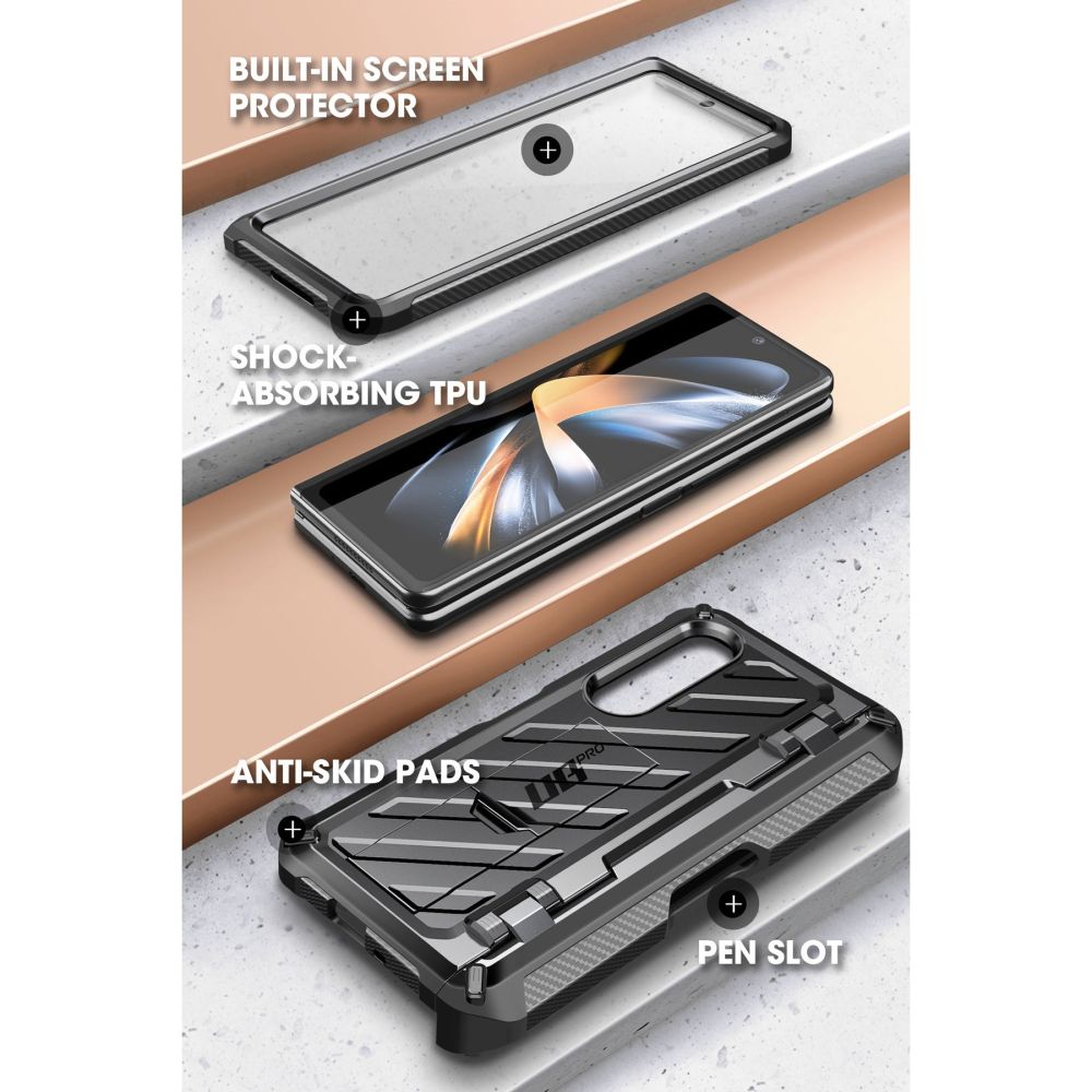 Unicorn Beetle Pro Case Samsung Galaxy Z Fold 4 Schwarz