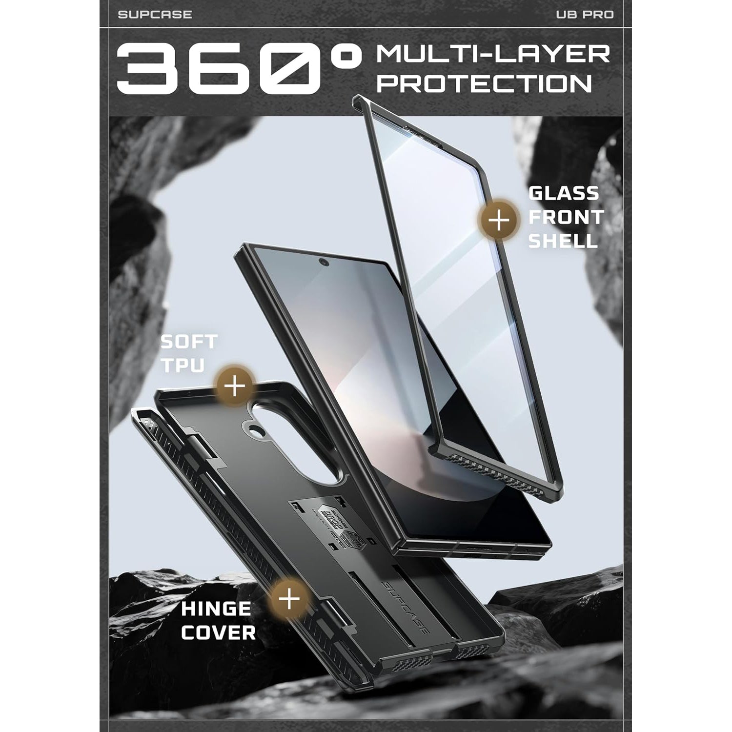 Unicorn Beetle Pro Case Samsung Galaxy Z Fold 7 Schwarz