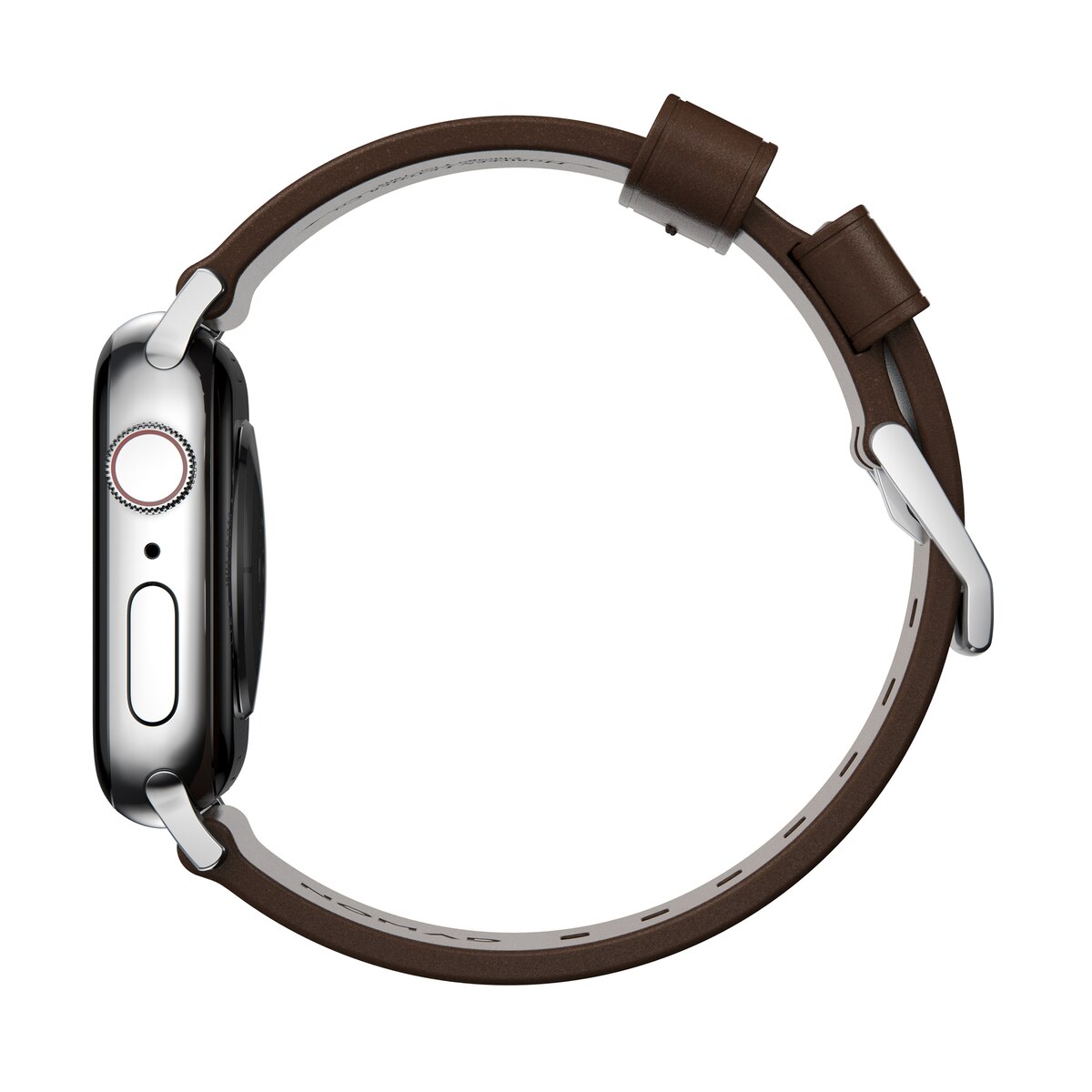 Apple Watch 41mm Series 8 Modern Band Horween Leather Rustic Brown (Silver Hardware)