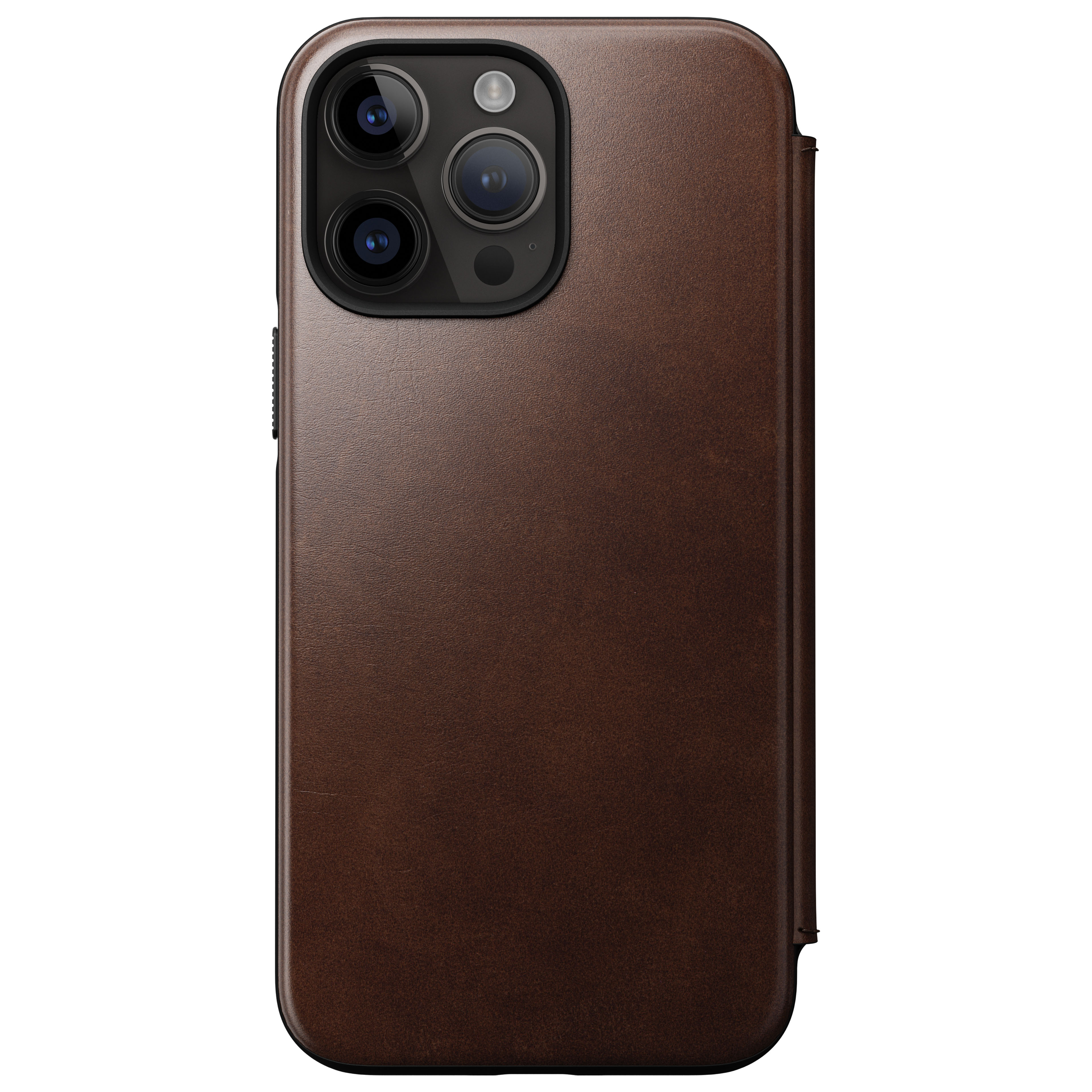 iPhone 14 Pro Max Modern Horween Leather Folio Rustic Brown