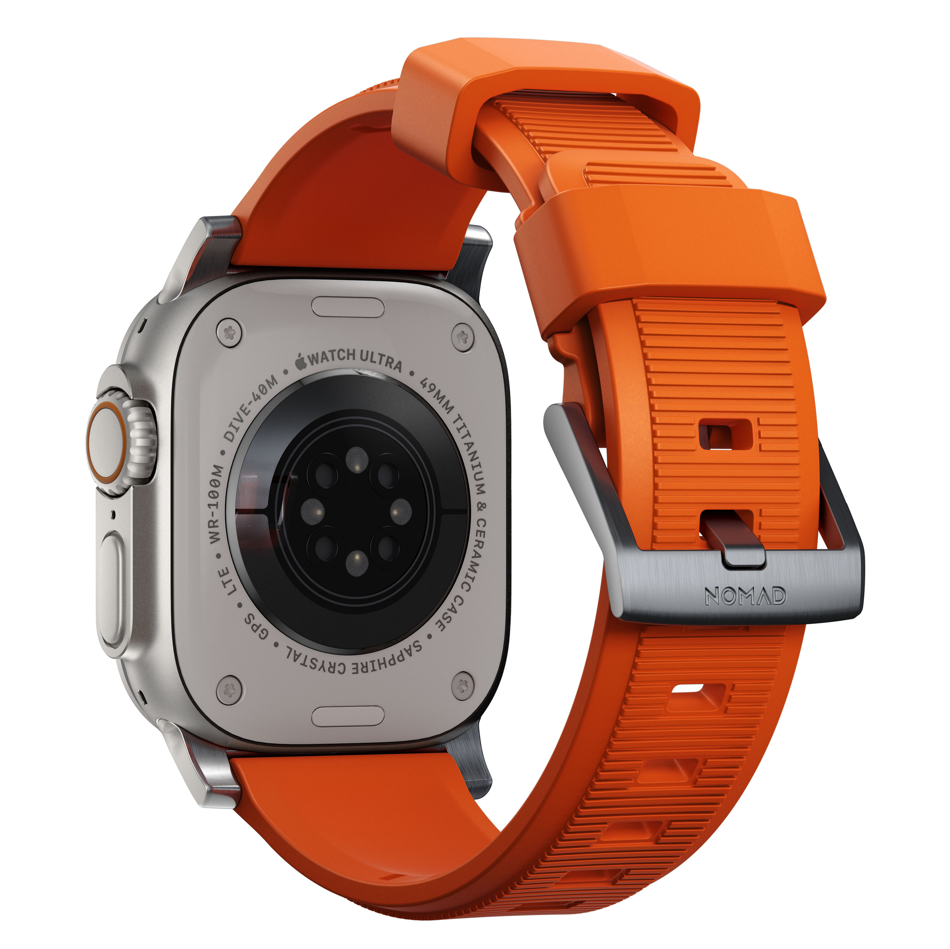 Apple Watch Ultra 2 49mm Rugged Band Ultra Orange (Silver Hardware)