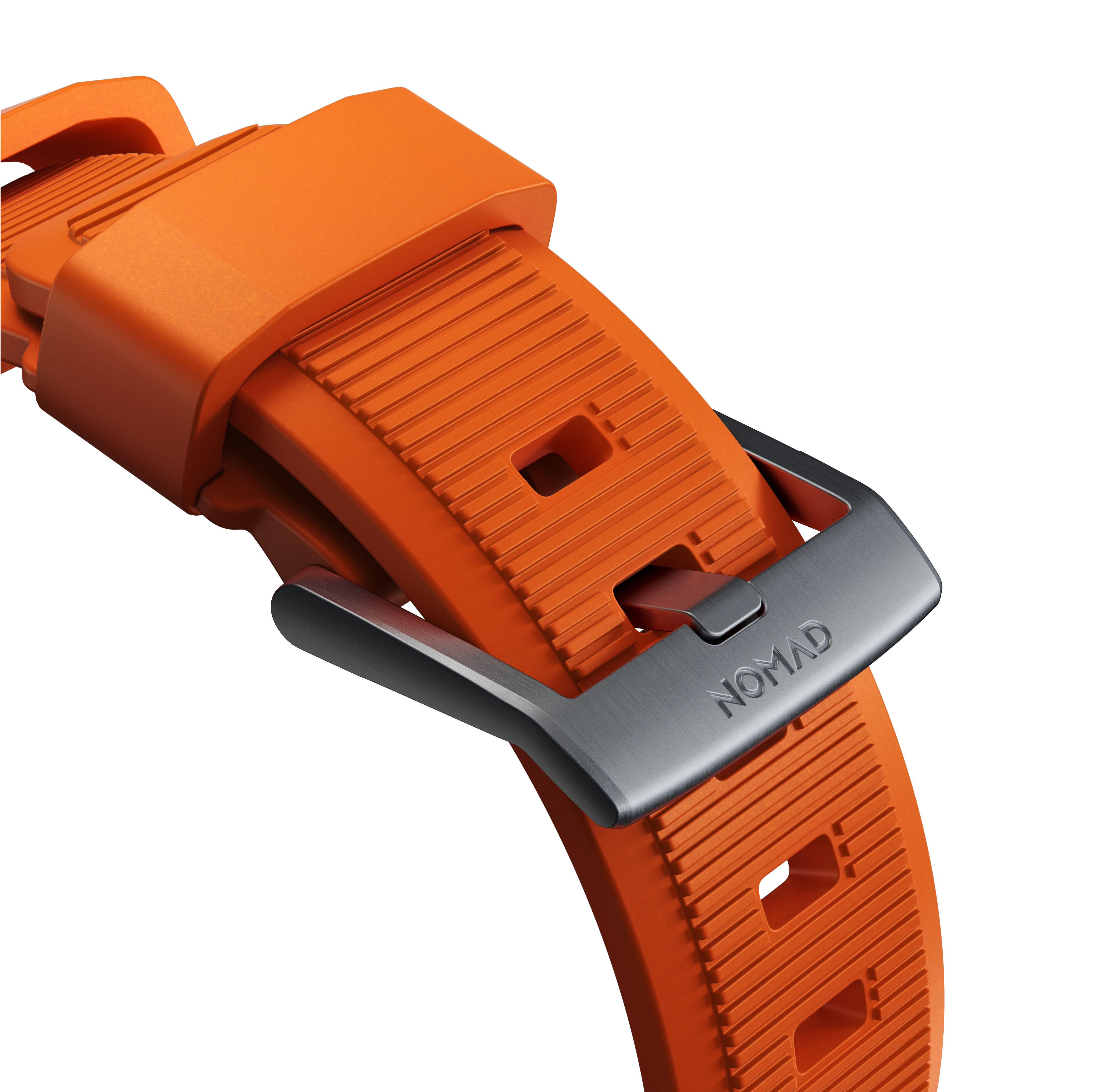 Apple Watch 42mm Rugged Band Ultra Orange (Silver Hardware)