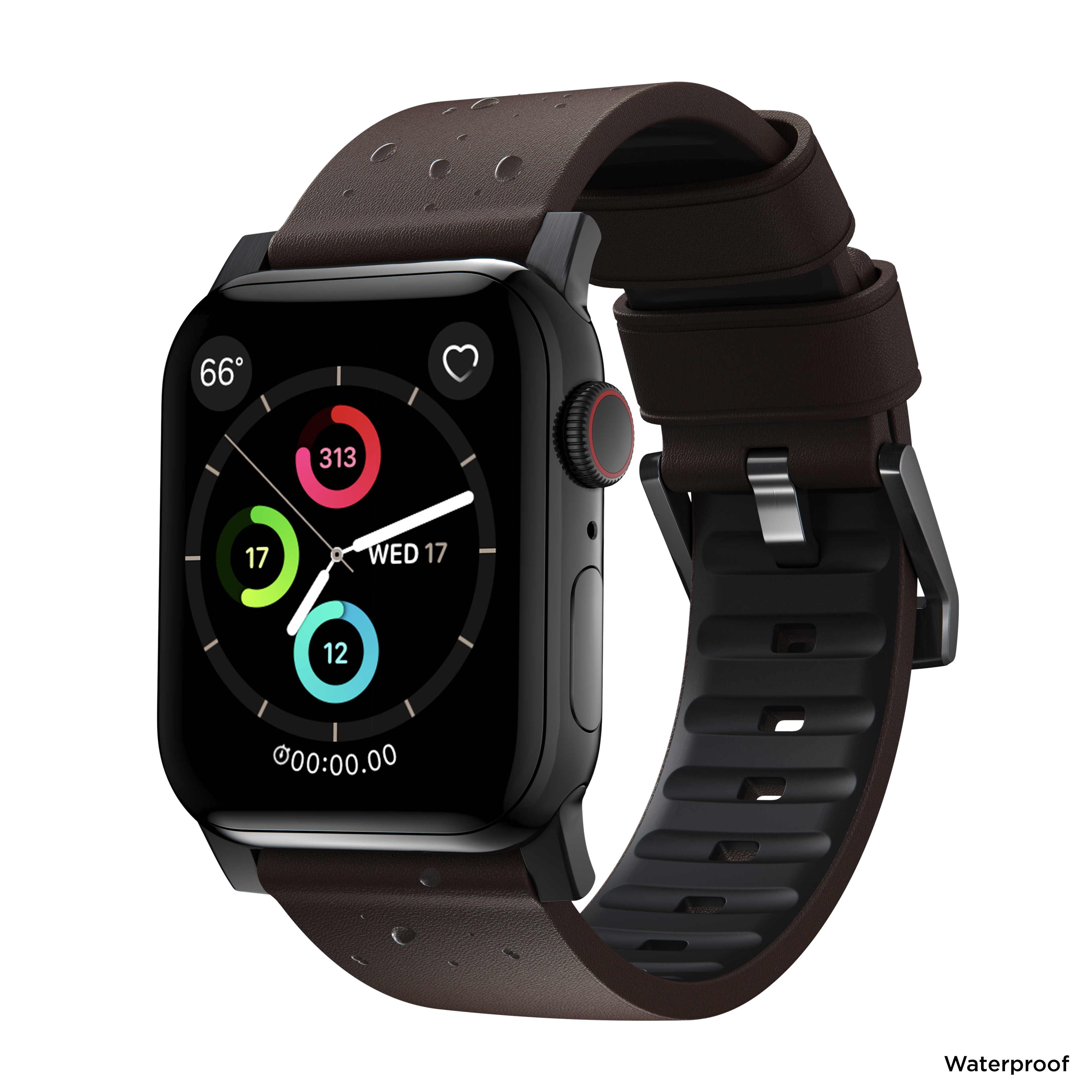 Active Band Pro Apple Watch 45mm Series 7 Classic Brown (Black Hardware)