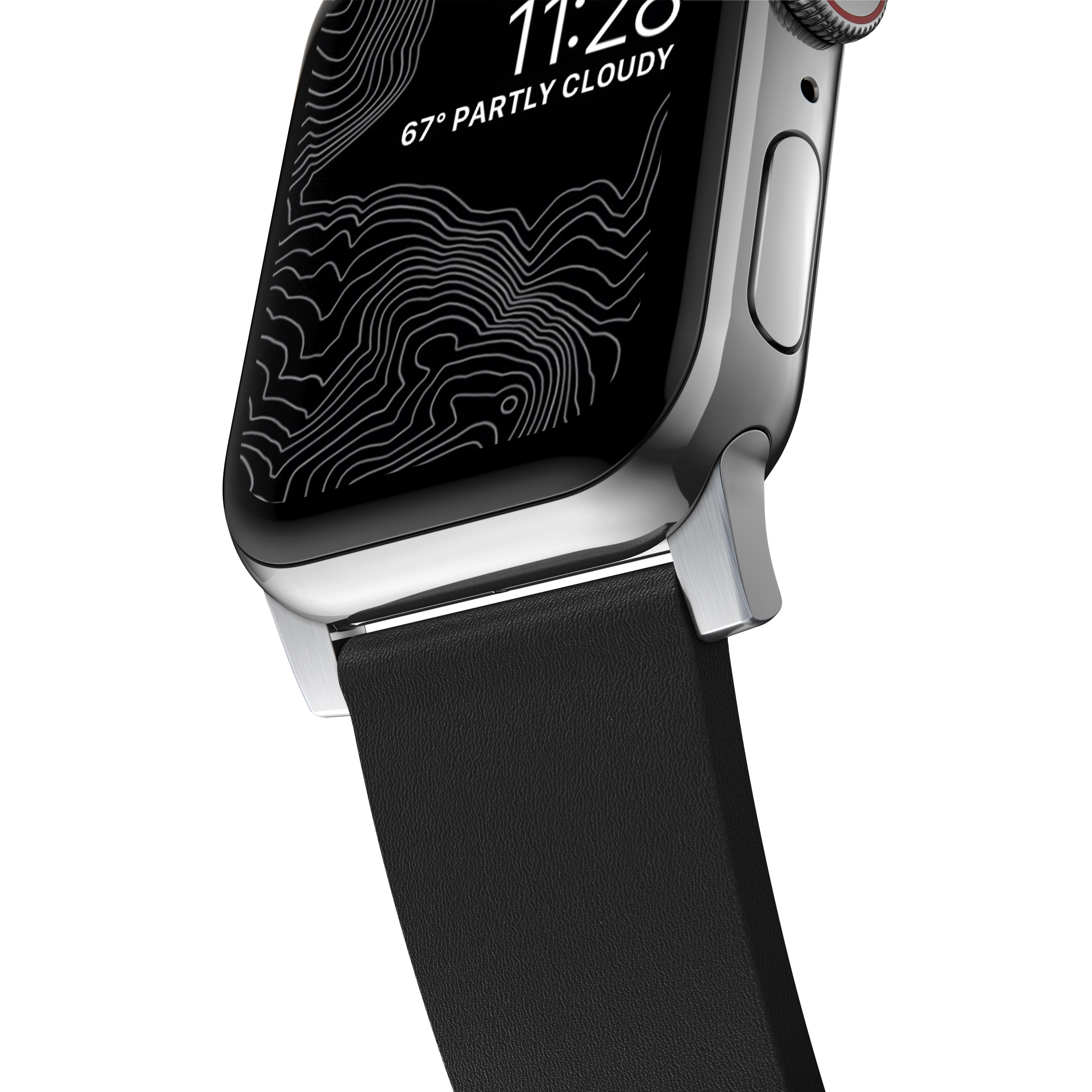 Active Band Pro Apple Watch 45mm Series 8 Black (Silver Hardware)