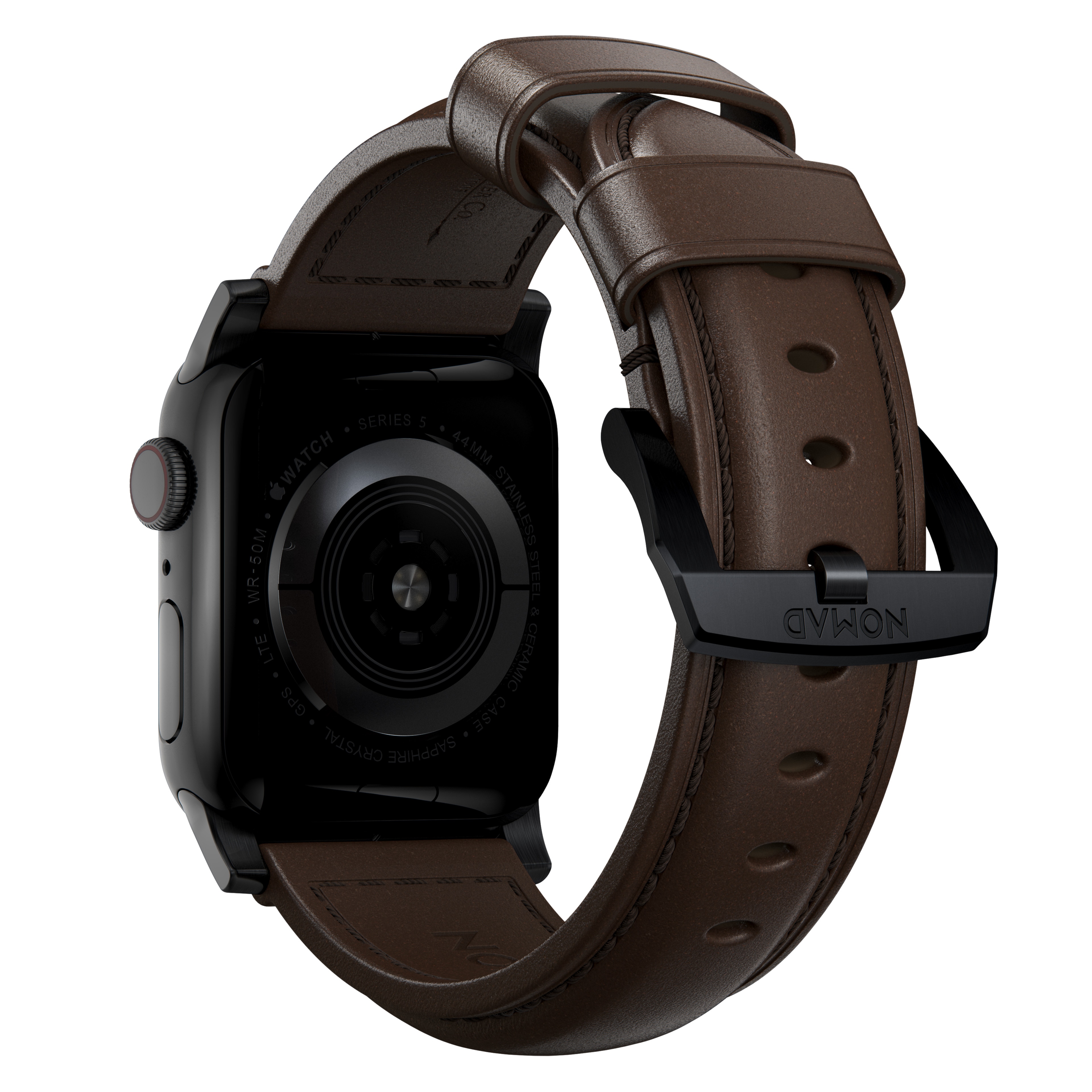 Traditional Band Apple Watch 38/40/41mm Rustic Brown (Black Hardware)