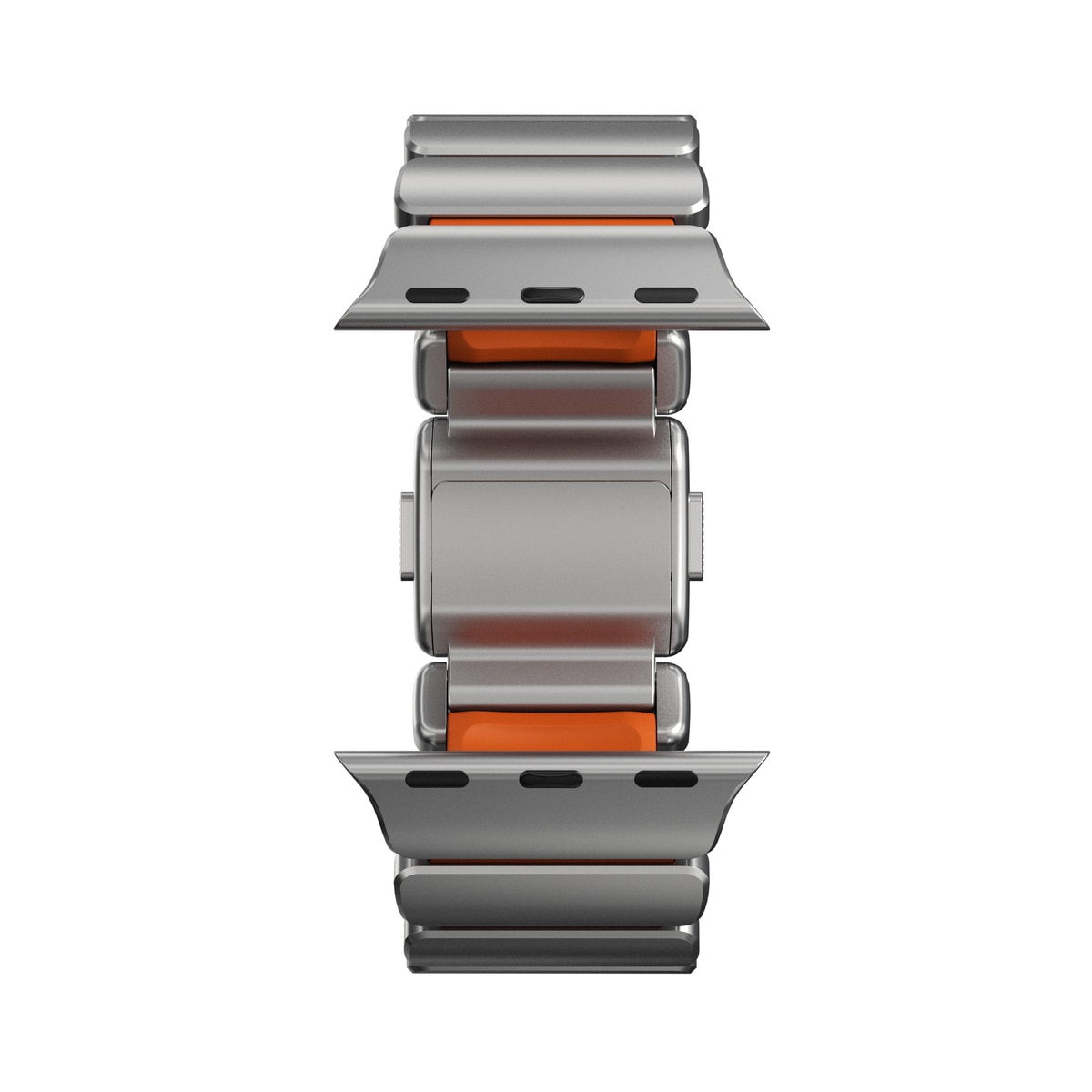 Stratos Band Apple Watch Series 8 45mm Black Titanium - Ultra Orange