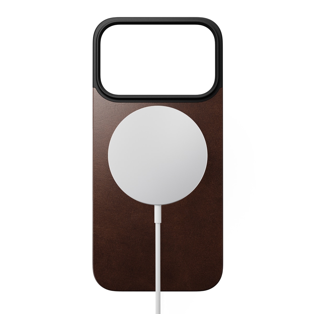iPhone 17 Pro Max Magnetic Leather Back Rustic Brown