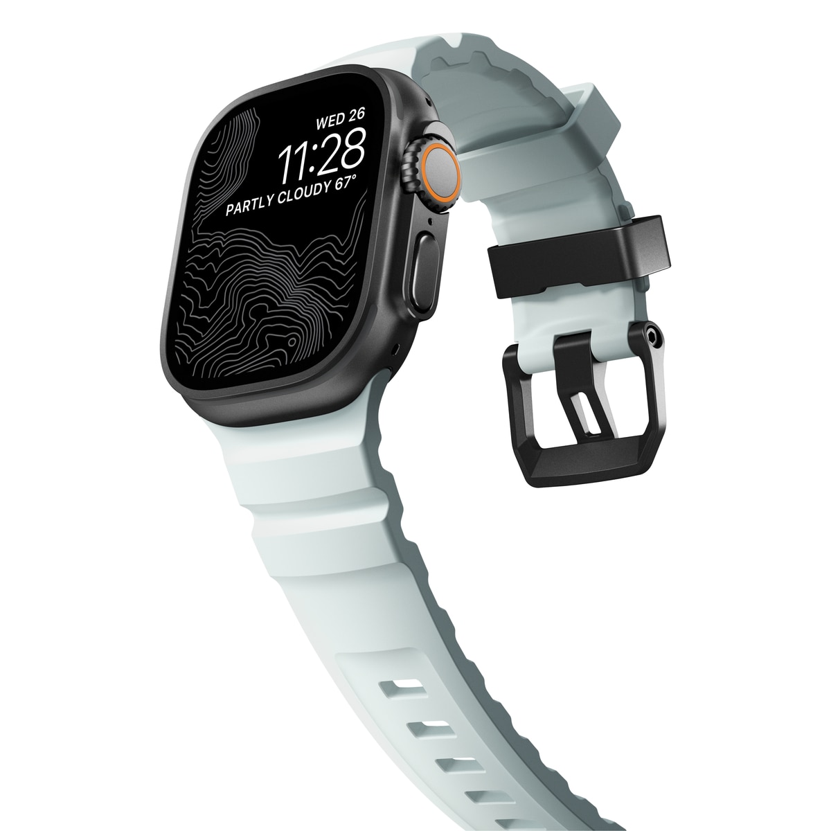 Apple Watch Series 1-3 42mm Rocky Point Band Icy Blue Glow (Black Hardware) - Limited edition