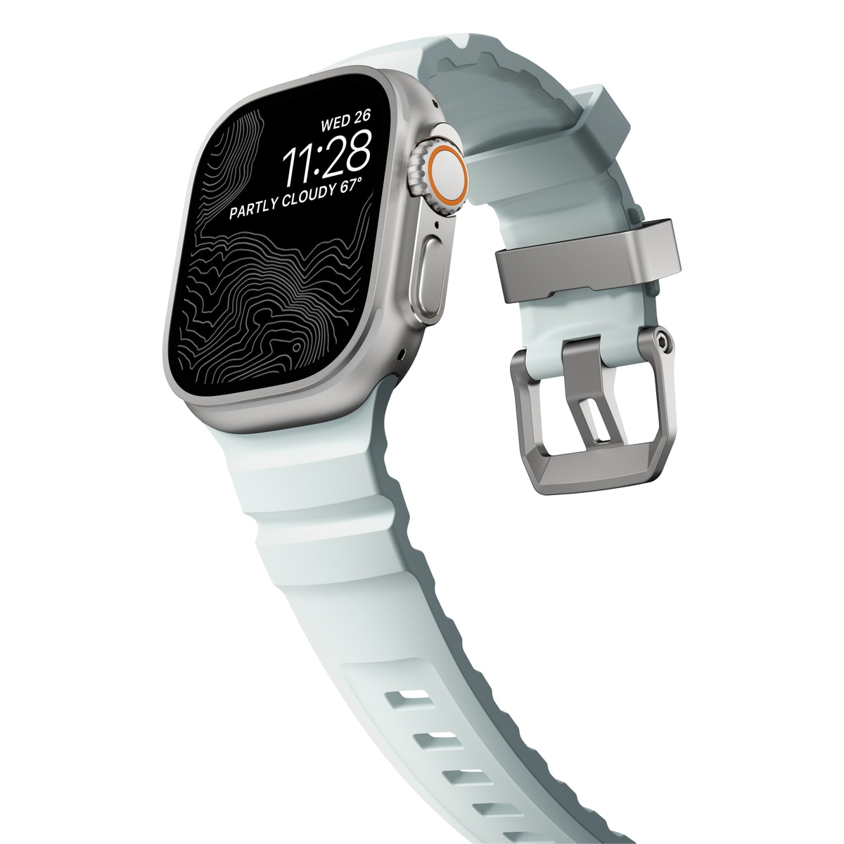 Apple Watch Series 10 46mm Rocky Point Band Icy Blue Glow (Natural Hardware) - Limited edition