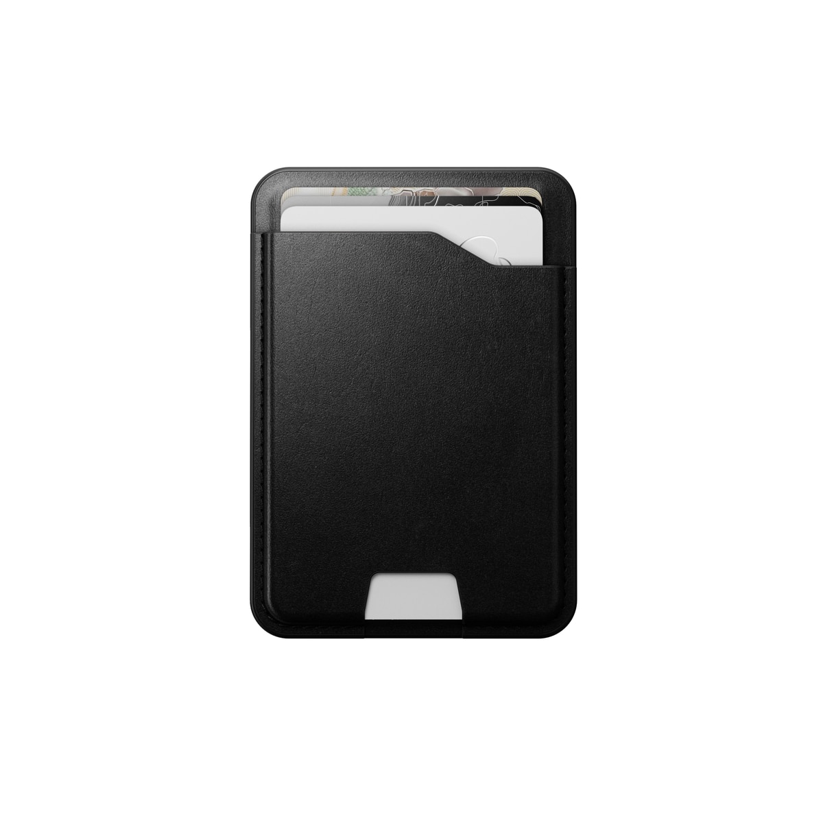 Mag Wallet with Tracking Horween Leather  Schwarz