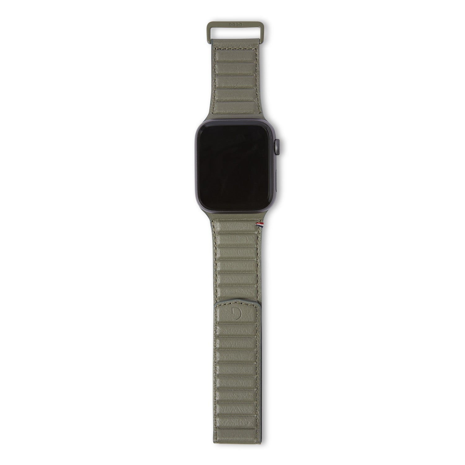 Leather Magnetic Traction Strap Apple Watch SE 44mm Olive