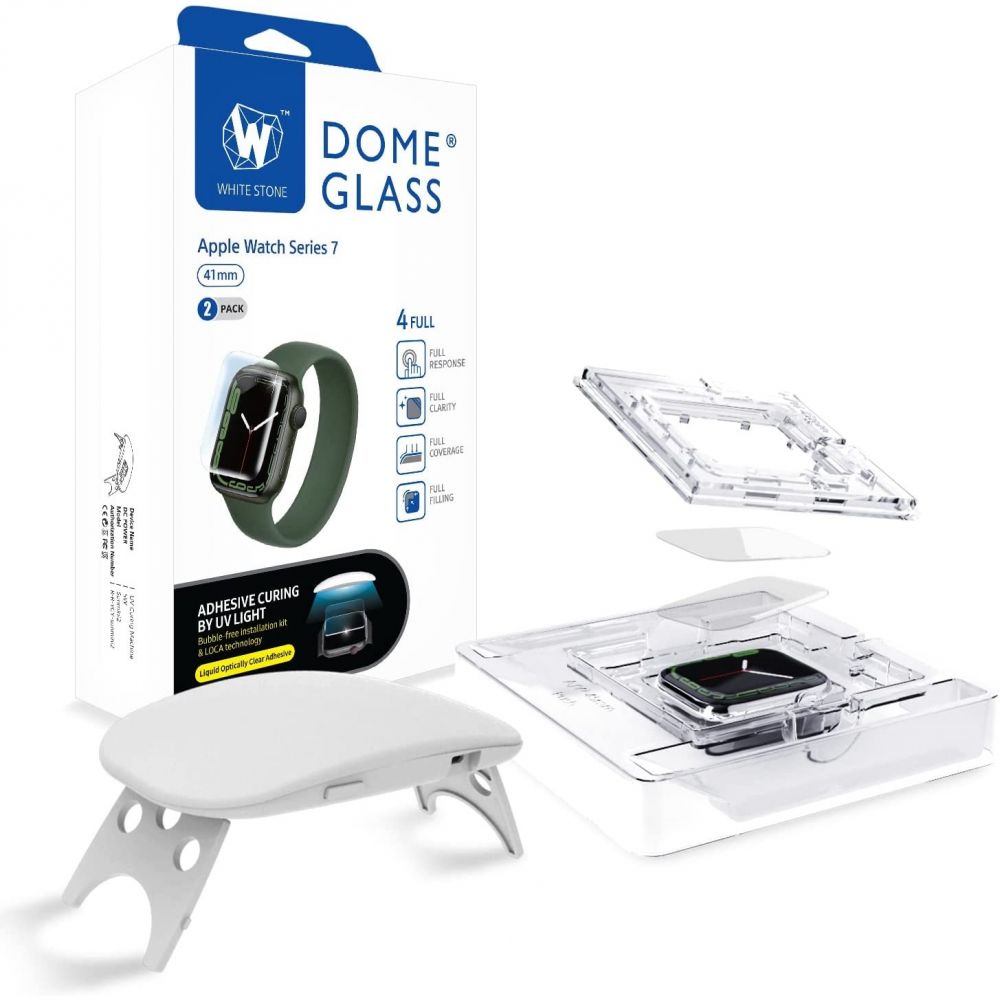 Dome Glass Screen Protector (2 Stück) Apple Watch 41 mm