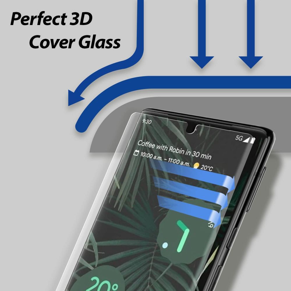Dome Glass Screen Protector (2 Stück) Google Pixel 6 Pro