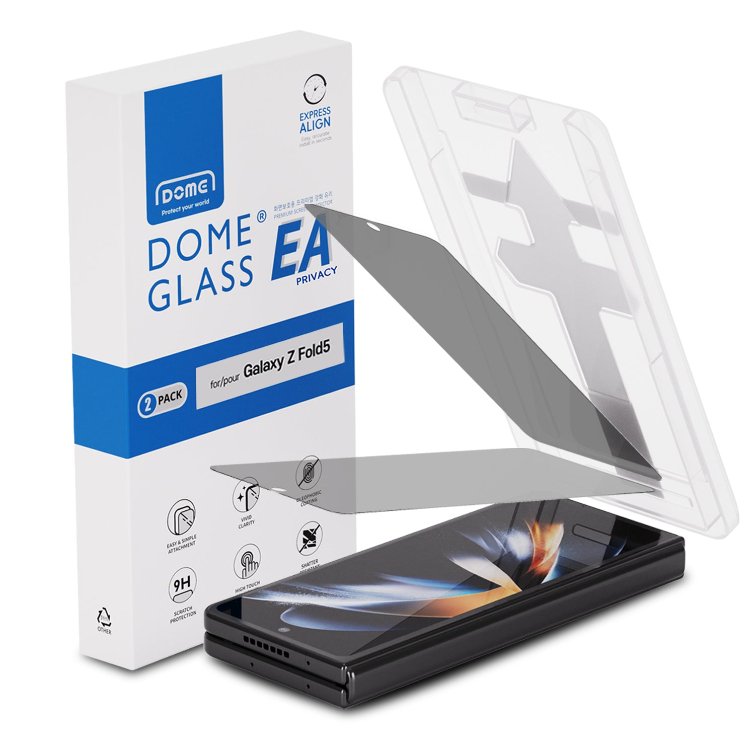 EA Privacy Glass Screen Protector Samsung Galaxy Z Fold 5 (2 Stück)