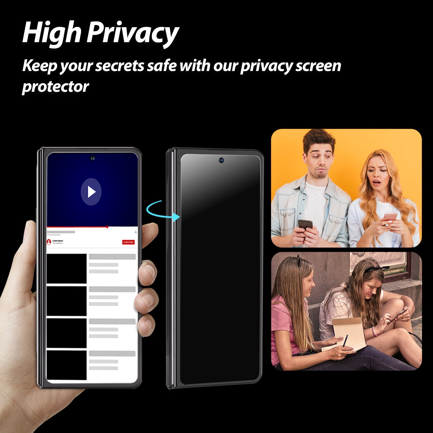 EA Privacy Glass Screen Protector Samsung Galaxy Z Fold 5 (2 Stück)