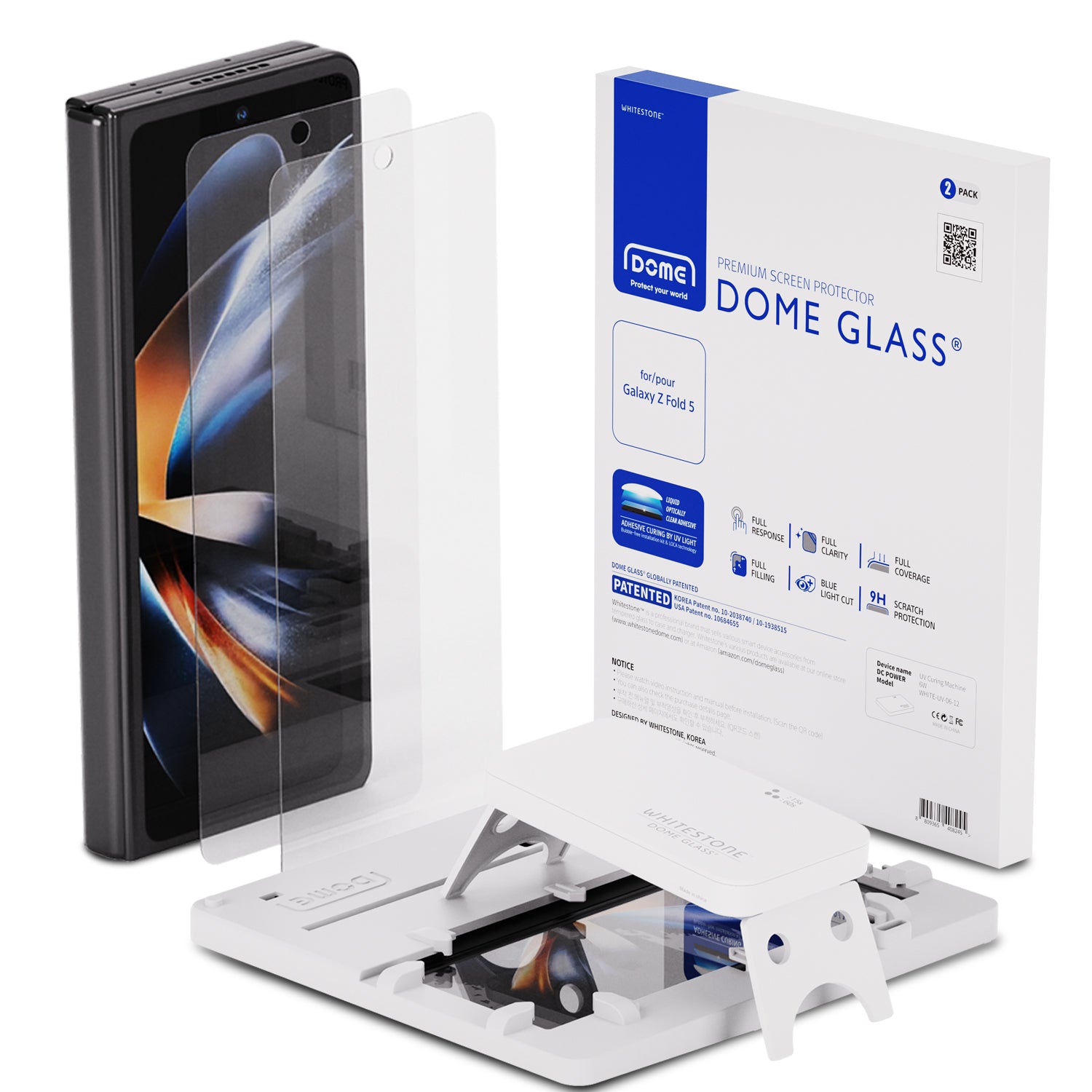 Dome Glass Screen Protector (2 Stück) Samsung Galaxy Z Fold 5