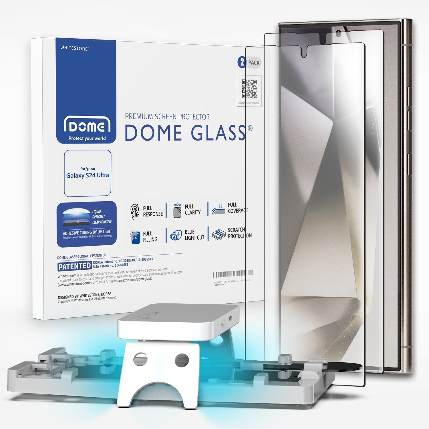 Dome Glass Screen Protector (2 Stück) Samsung Galaxy S24 Ultra