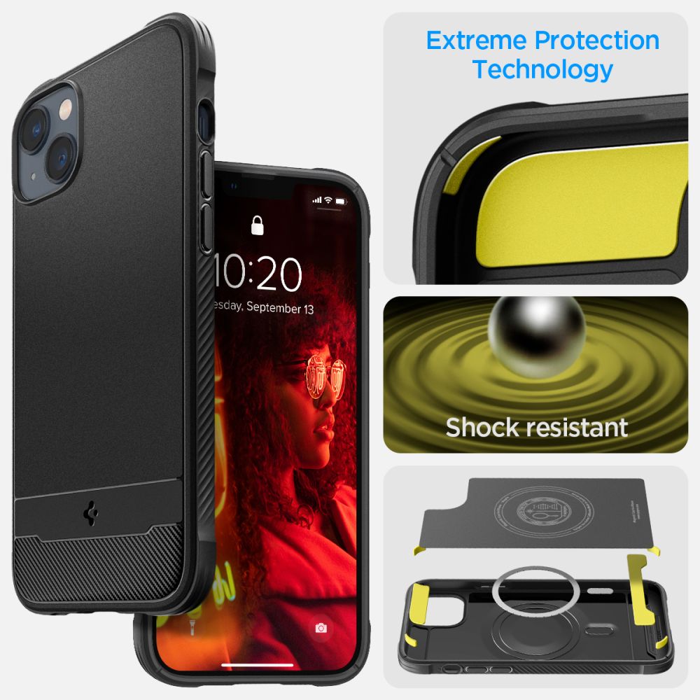 Case Rugged Armor Mag iPhone 14 Black