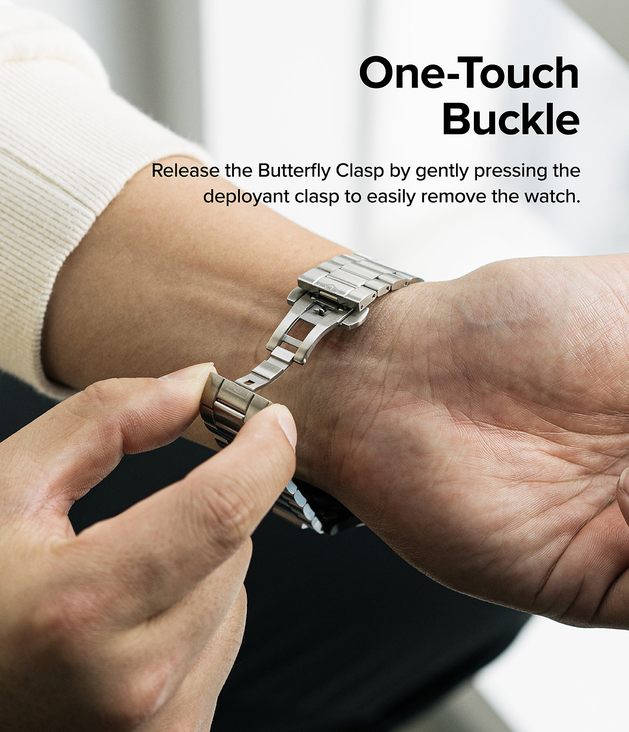 Metal One Armband Samsung Galaxy Watch 4 44mm Silver