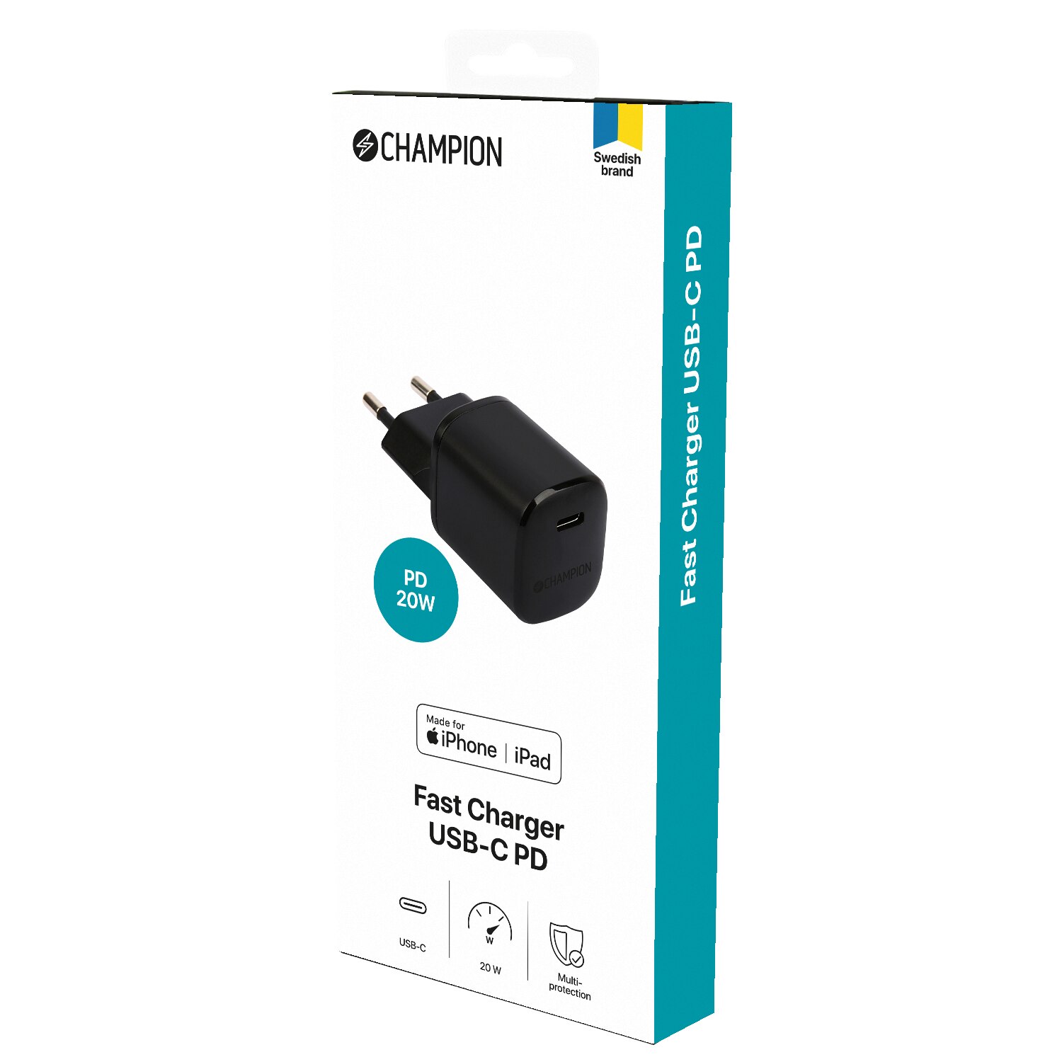 Fast Charge PD USB-C 20W Schwarz