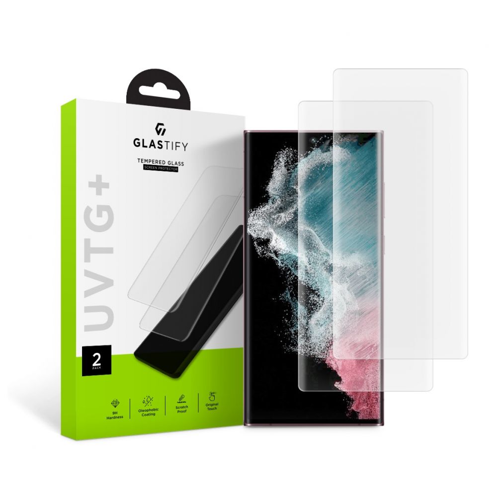 Glastify UV Tempered Glass (2 Stück) Samsung Galaxy S22 Ultra