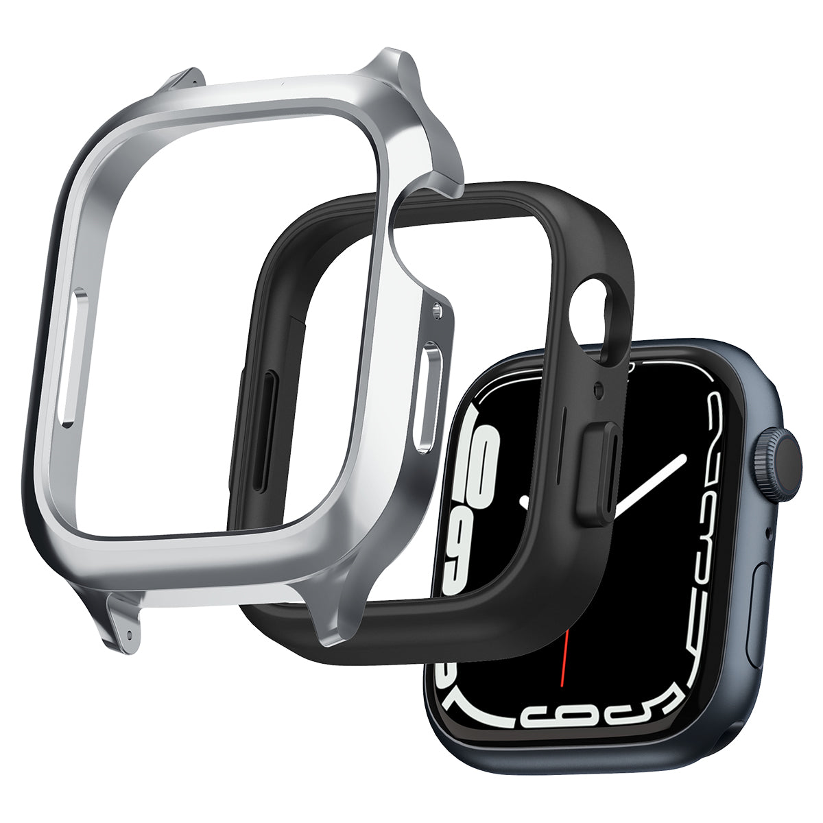 Case Metal Fit Pro Apple Watch 45mm Series 8 Silver