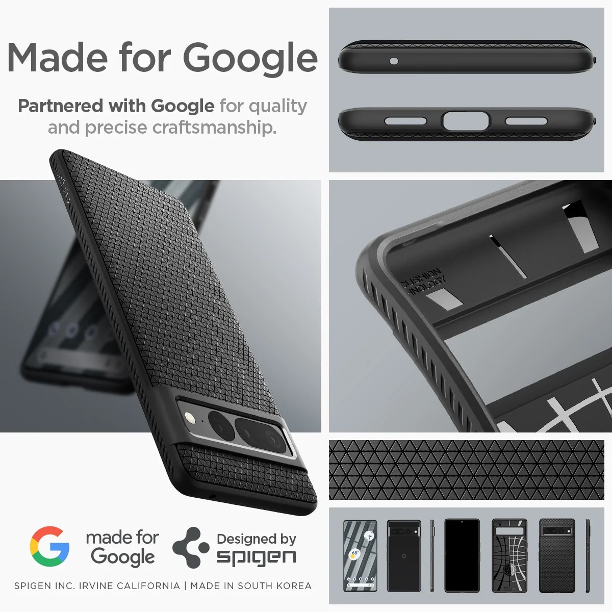 Case Liquid Air Google Pixel 7 Pro Black