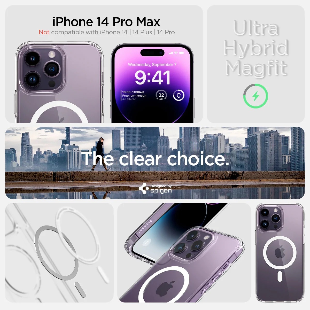 Case Ultra Hybrid MagSafe iPhone 14 Pro Max White
