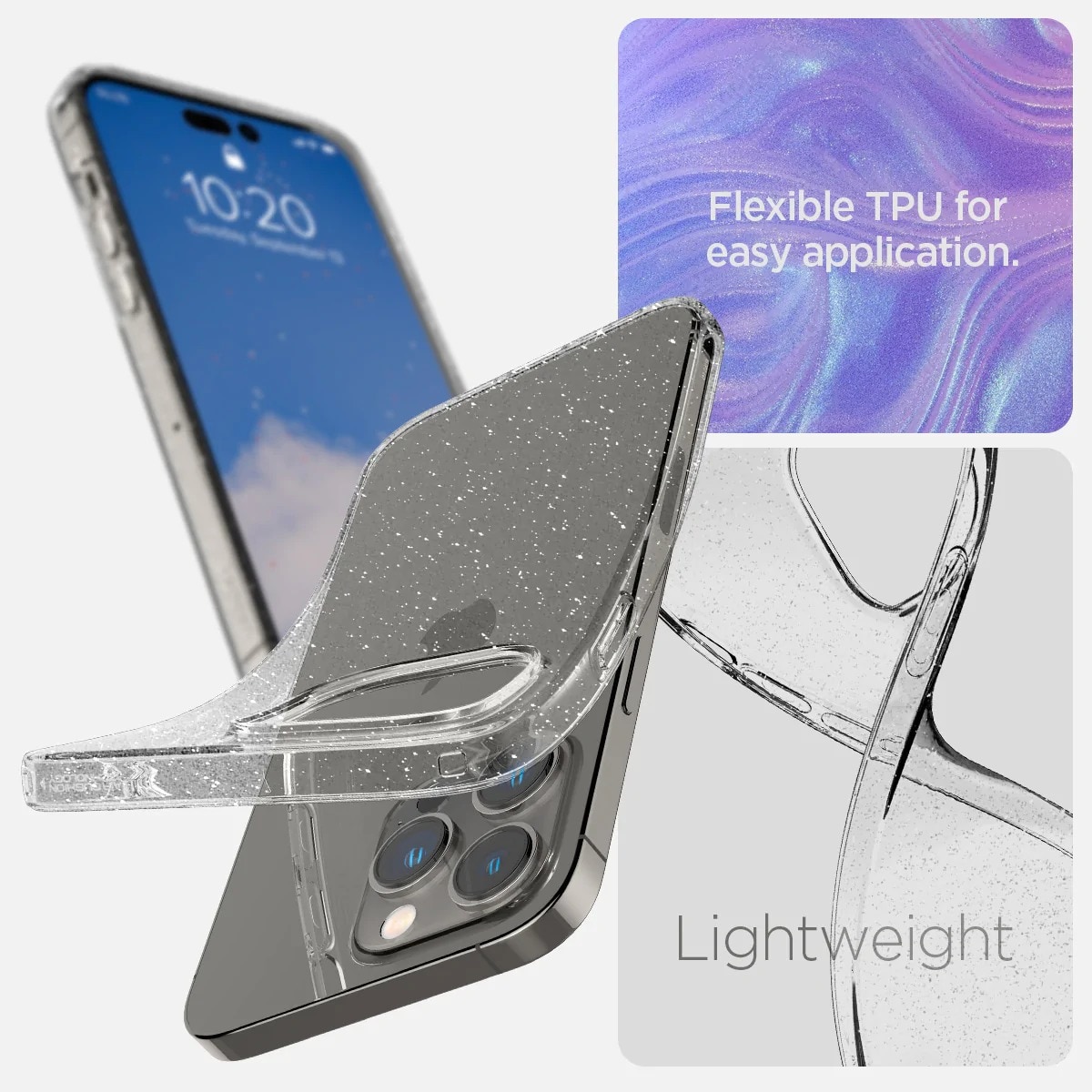Case Liquid Crystal iPhone 14 Pro Glitter Crystal