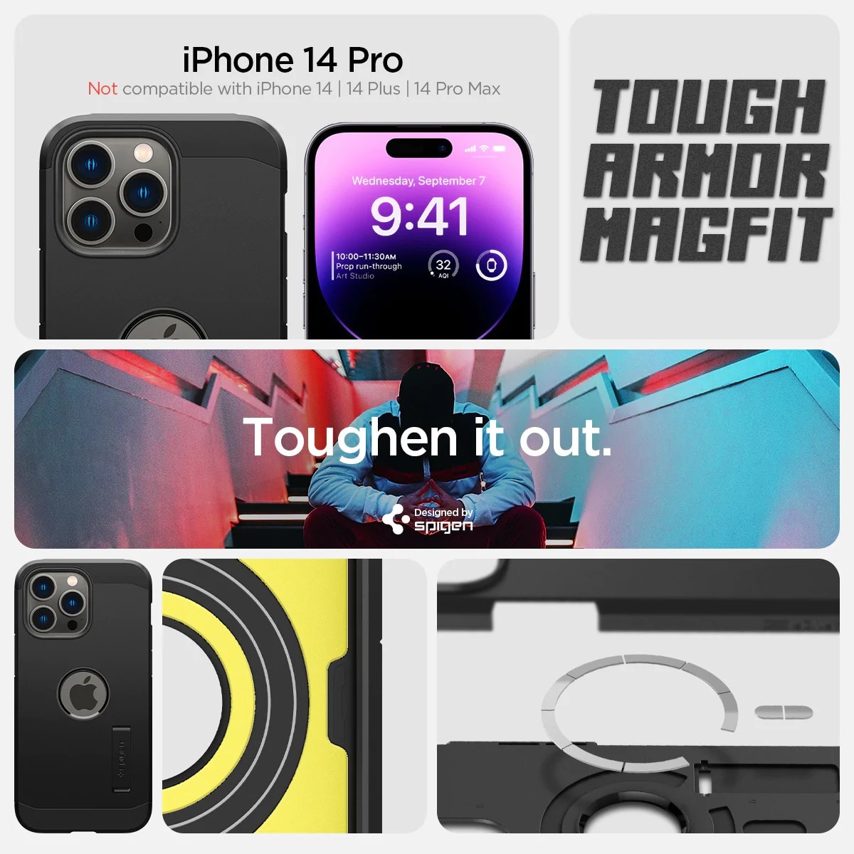 Case Tough Armor Mag iPhone 14 Pro Black