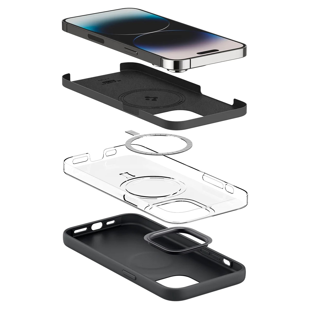 Case Silicone Fit Mag iPhone 14 Pro Black