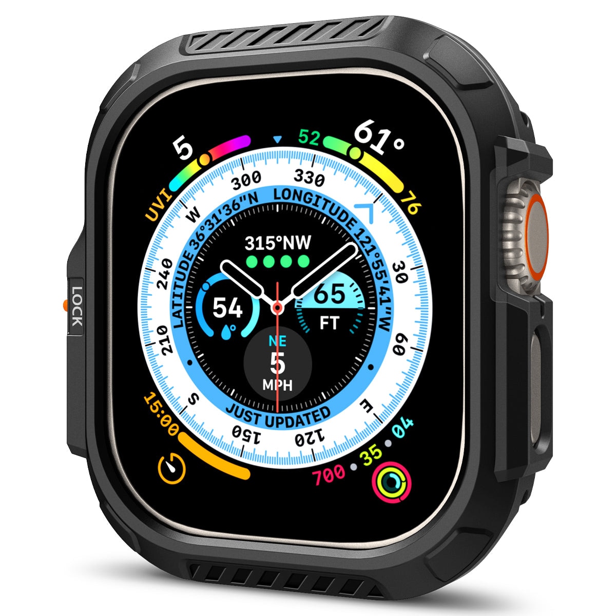 Case Lock Fit Apple Watch Ultra 2 49mm Black