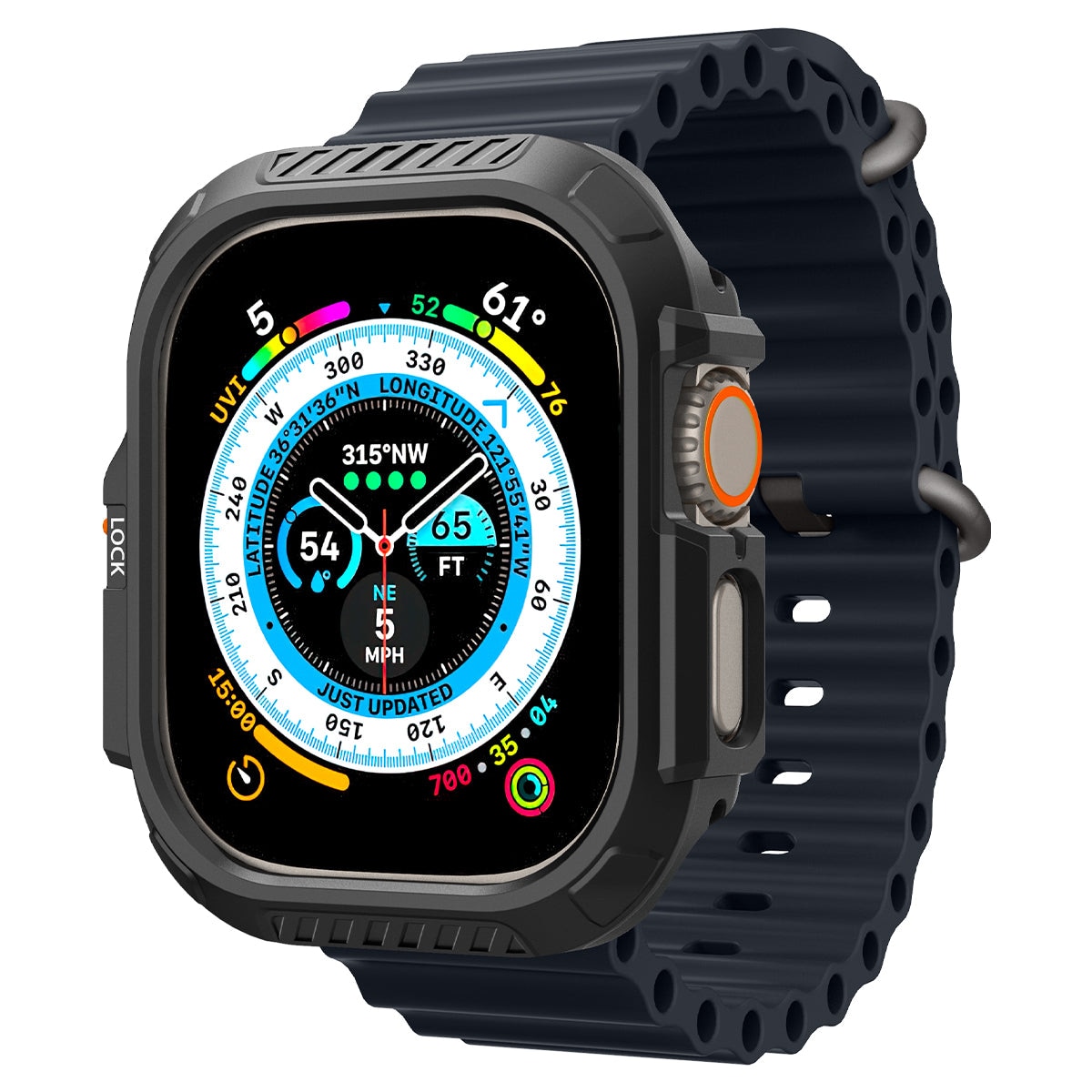 Case Lock Fit Apple Watch Ultra 2 49mm Black