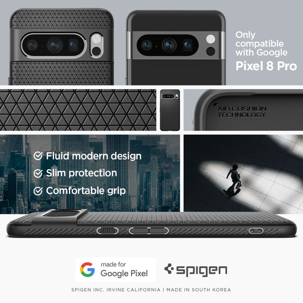 Case Liquid Air Google Pixel 8 Pro Matte Black