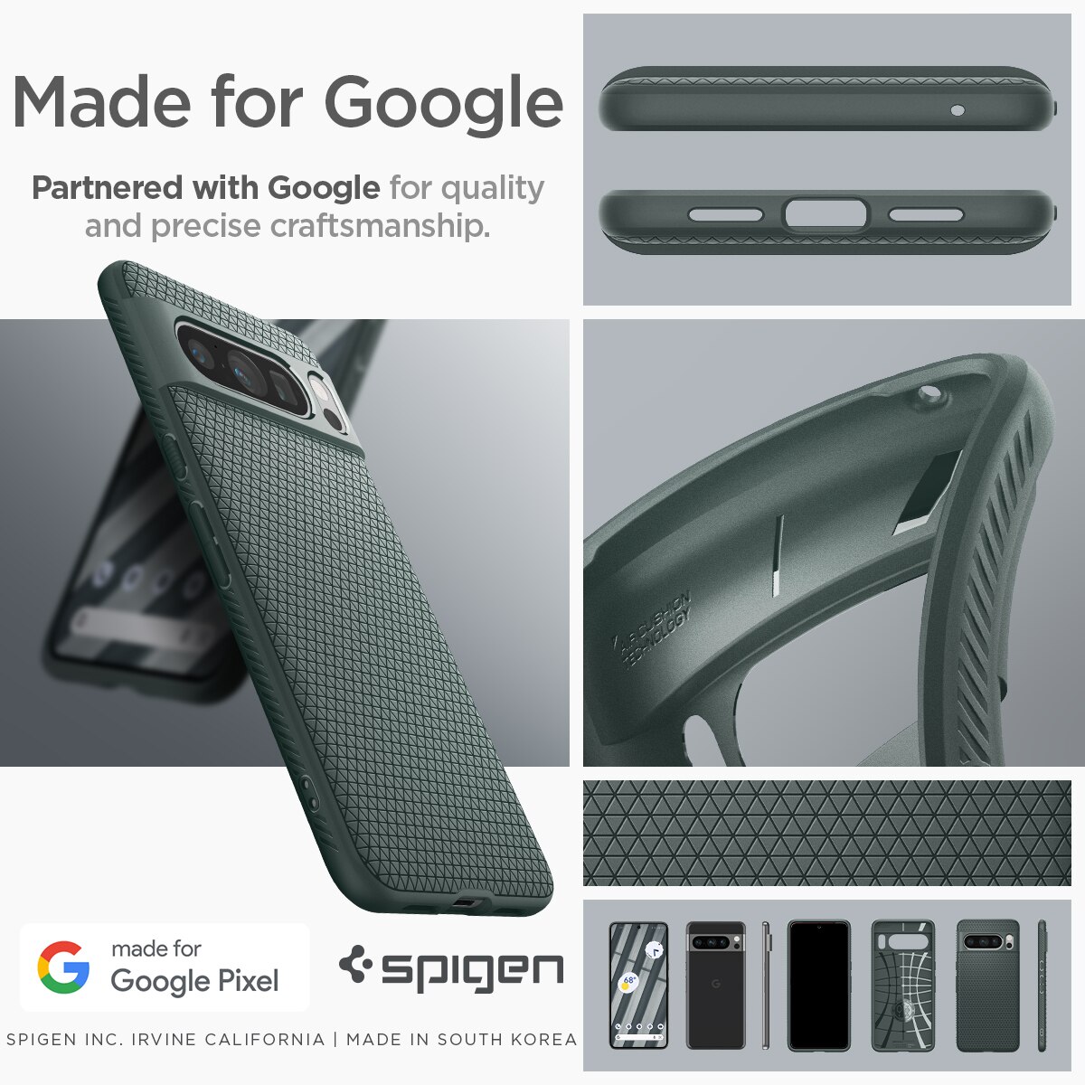 Case Liquid Air Google Pixel 8 Pro Abyss Green