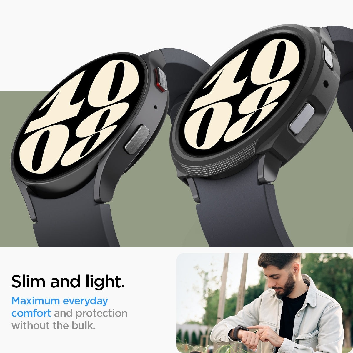 Hülle Liquid Air Samsung Galaxy Watch 6 44mm Schwarz