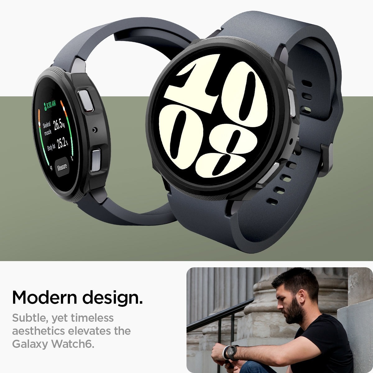 Hülle Liquid Air Samsung Galaxy Watch 6 44mm Schwarz