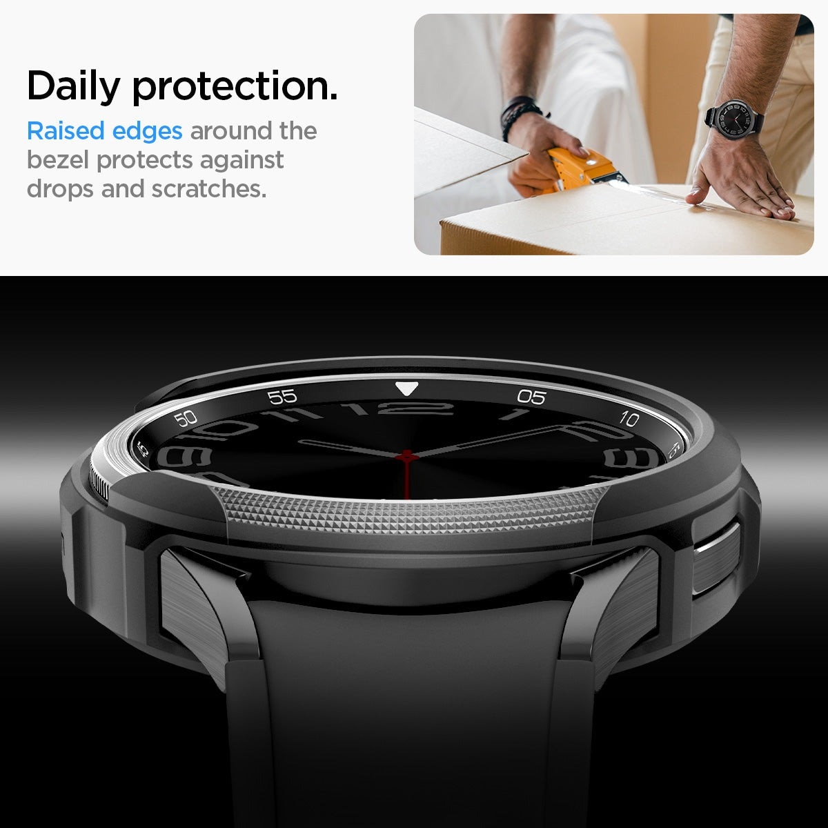 Hülle Liquid Air Samsung Galaxy Watch 6 Classic 47mm Schwarz