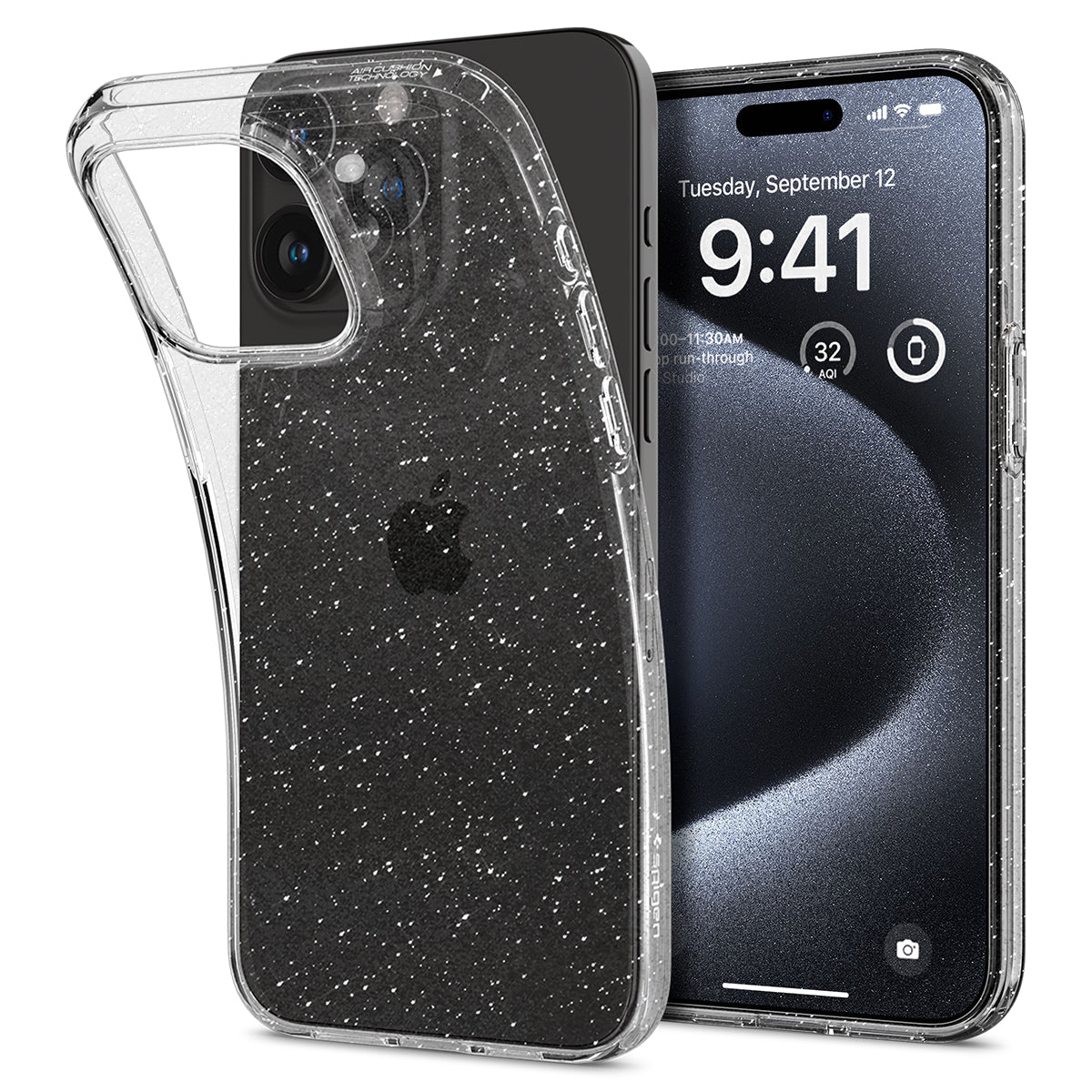 Case Liquid Crystal iPhone 15 Pro Glitter Crystal