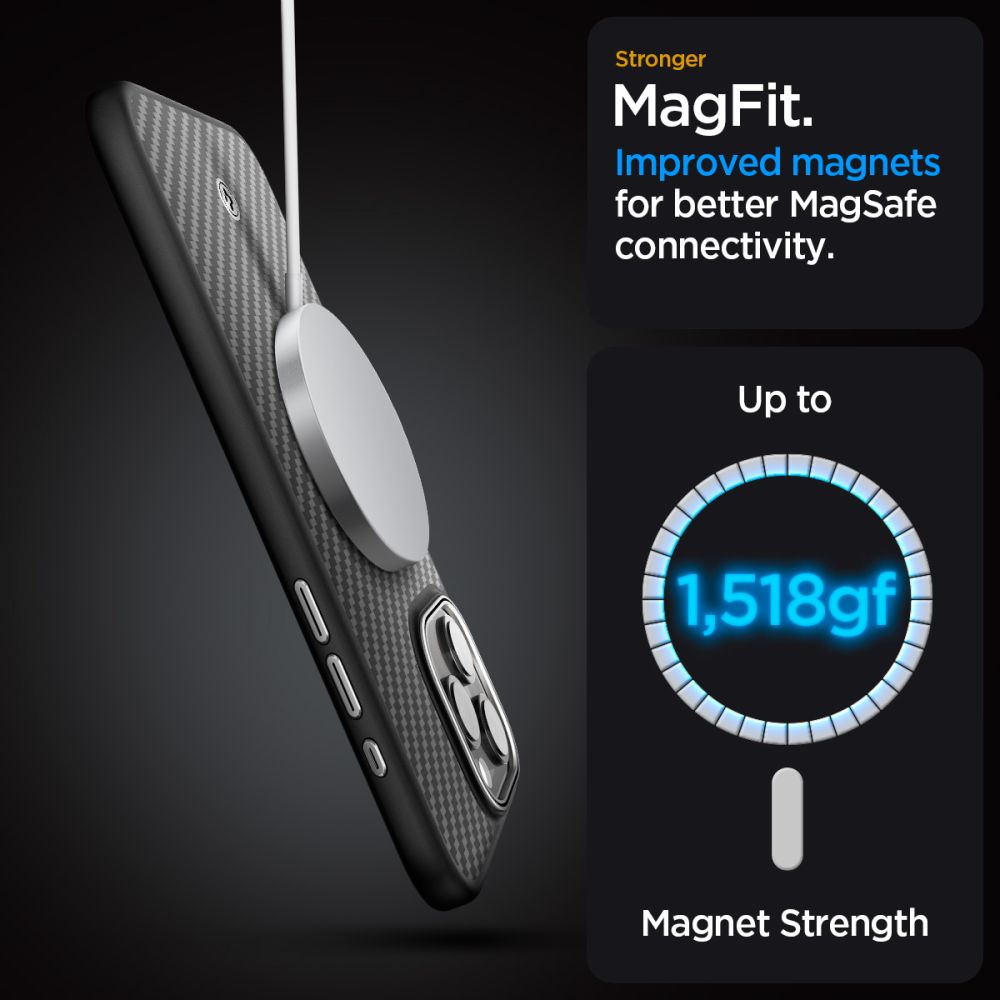 Hülle Enzo Aramid MagSafe iPhone 15 Pro Black