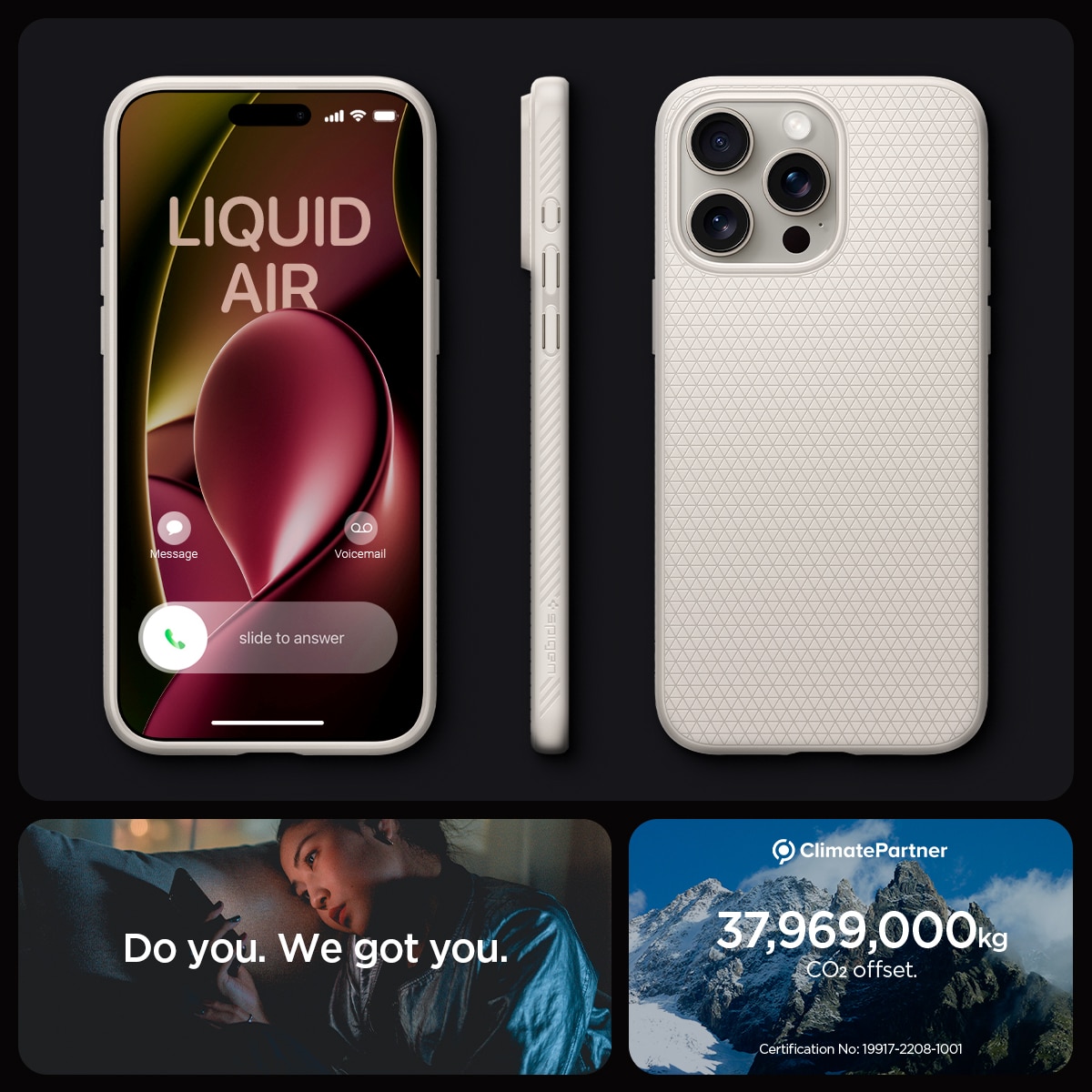 Case Liquid Air iPhone 15 Pro Natural Titanium