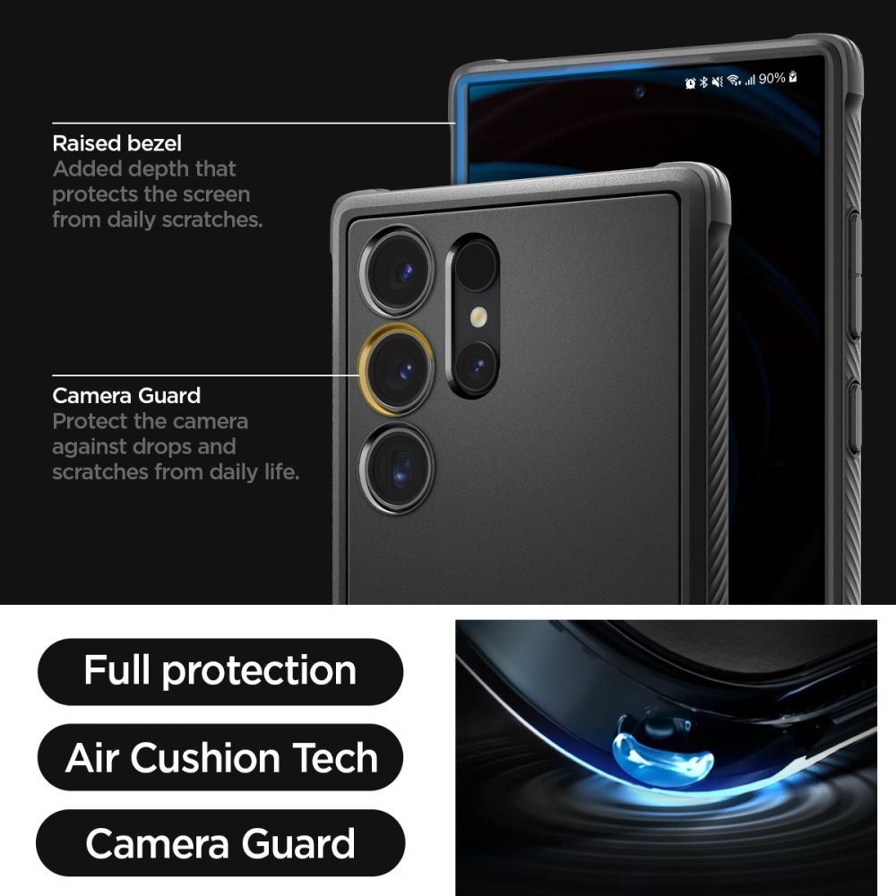 Case Rugged Armor Samsung Galaxy S24 Ultra Black
