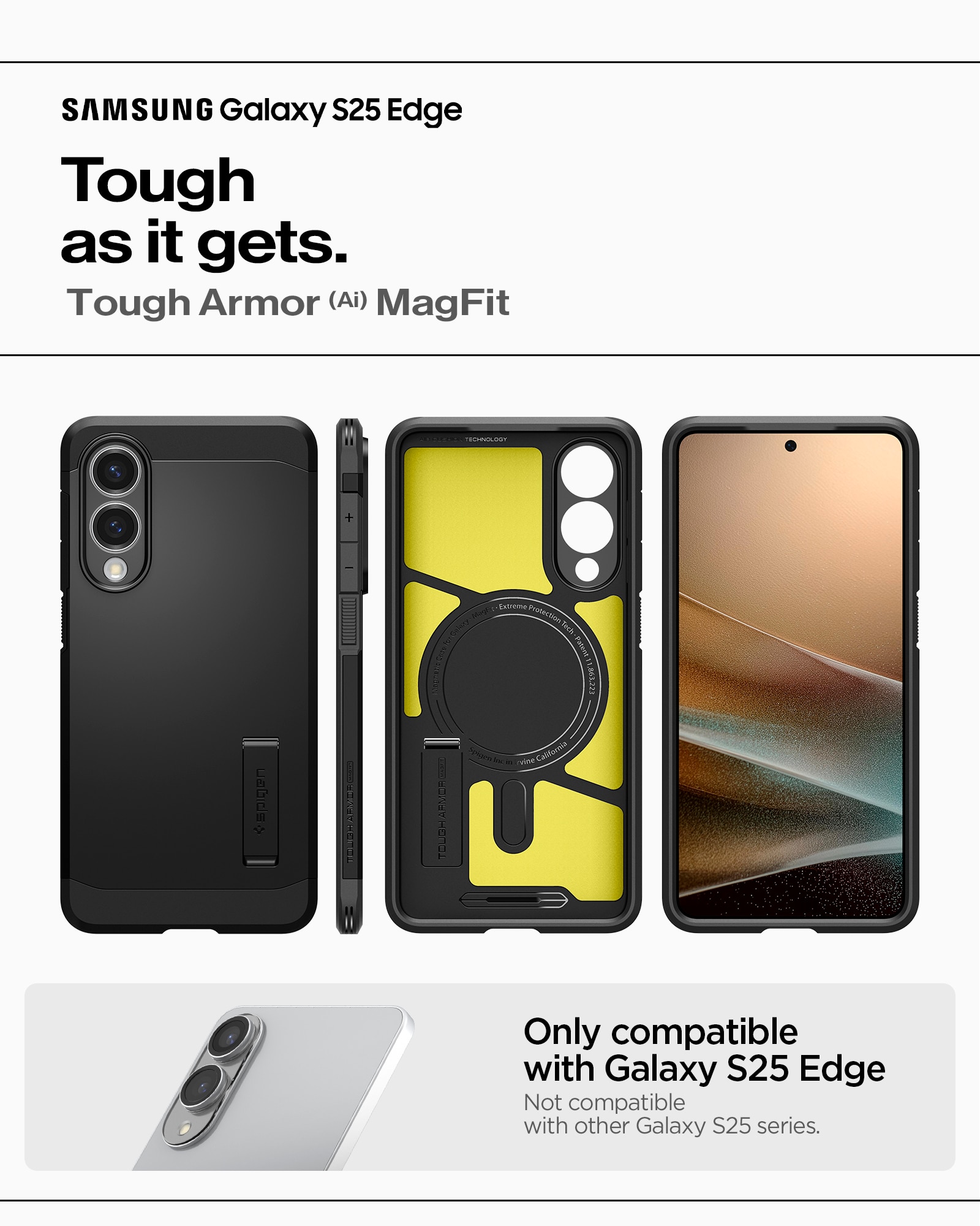 Case Tough Armor MagSafe Samsung Galaxy S25 Edge Black