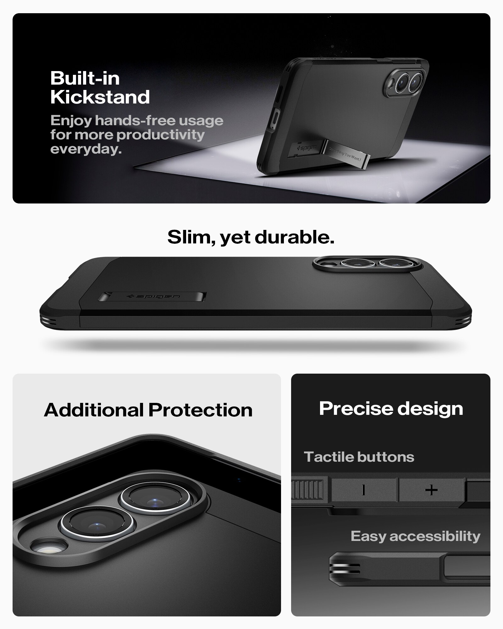 Case Tough Armor MagSafe Samsung Galaxy S25 Edge Black
