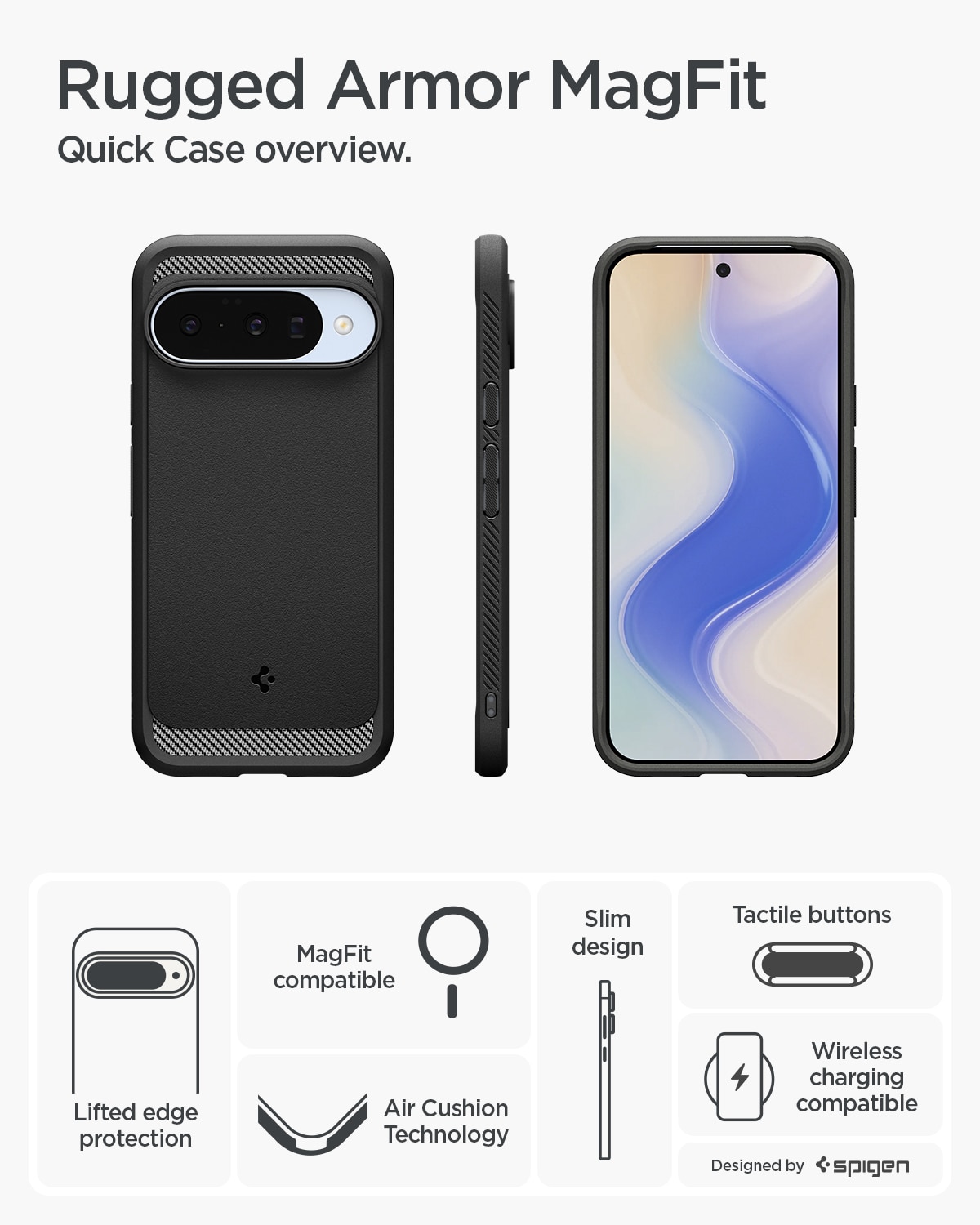 Case Rugged Armor MagSafe Google Pixel 10 Black
