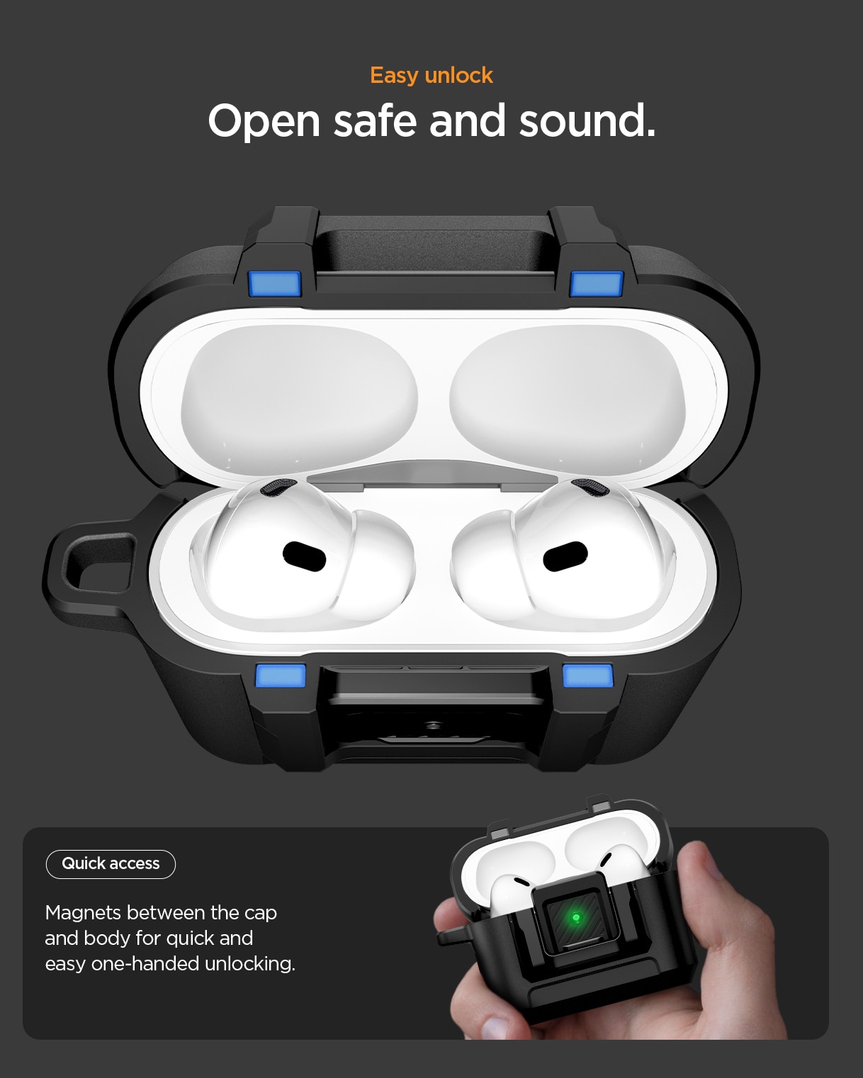 Lock Fit Hülle Apple AirPods Pro 3 Matte Black
