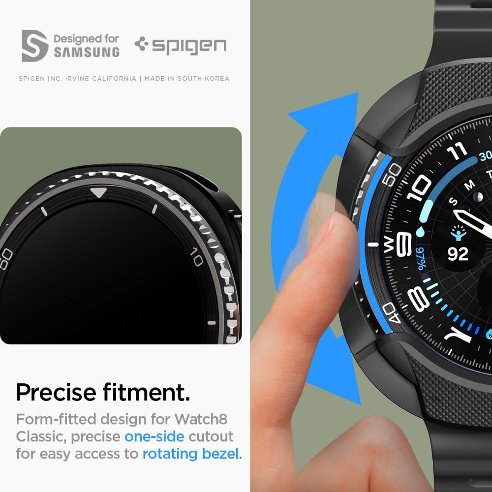 Hülle Liquid Air Samsung Galaxy Watch 8 Classic Black
