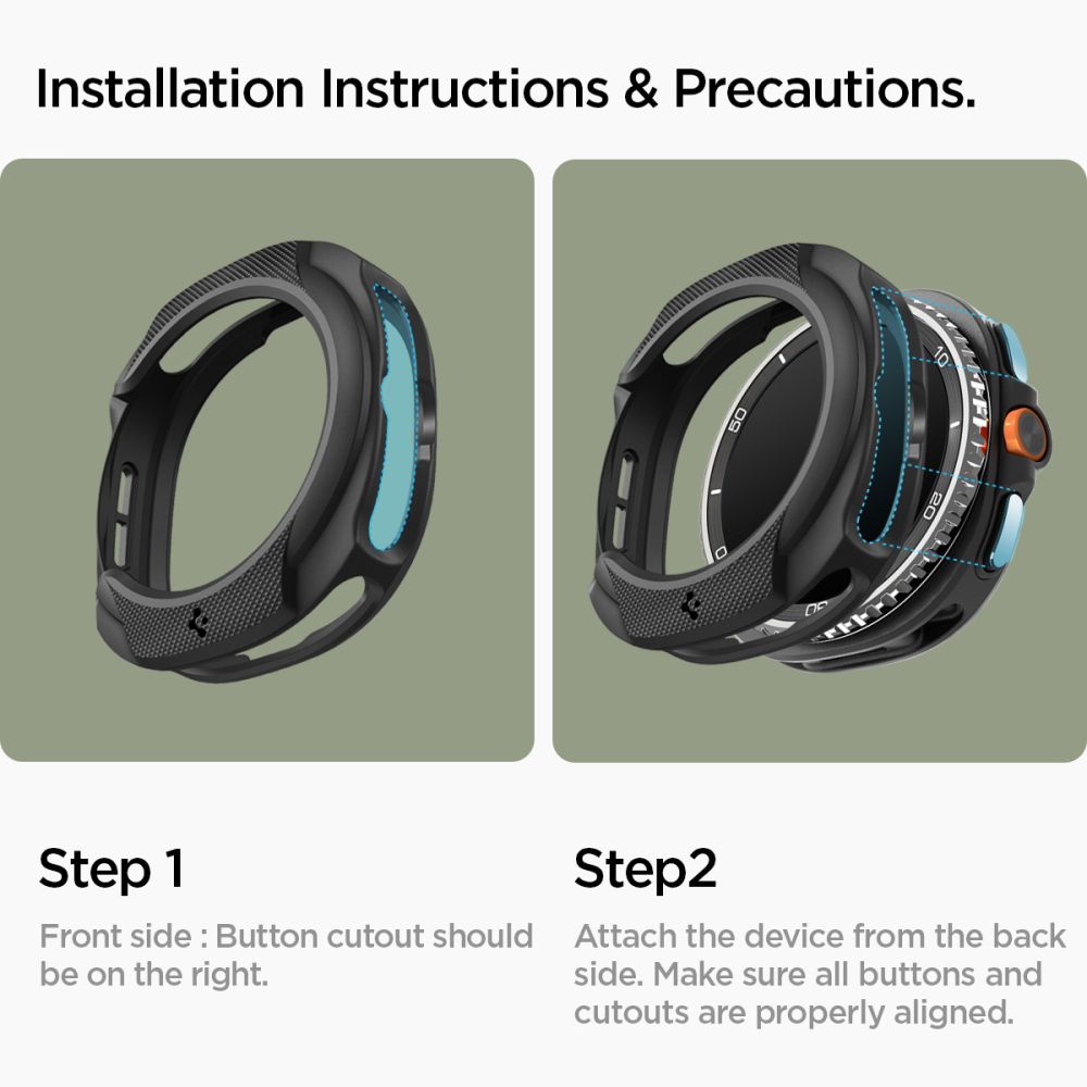 Hülle Liquid Air Samsung Galaxy Watch 8 Classic Black