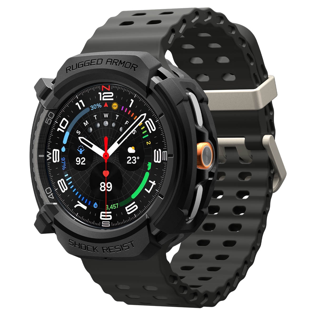 Case Rugged Armor Samsung Galaxy Watch 8 Classic Black