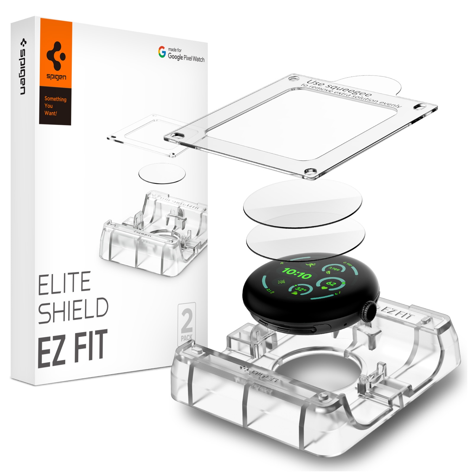 Screen Protector EliteShield EZ Fit (2 Stück) Google Pixel Watch 4 45mm